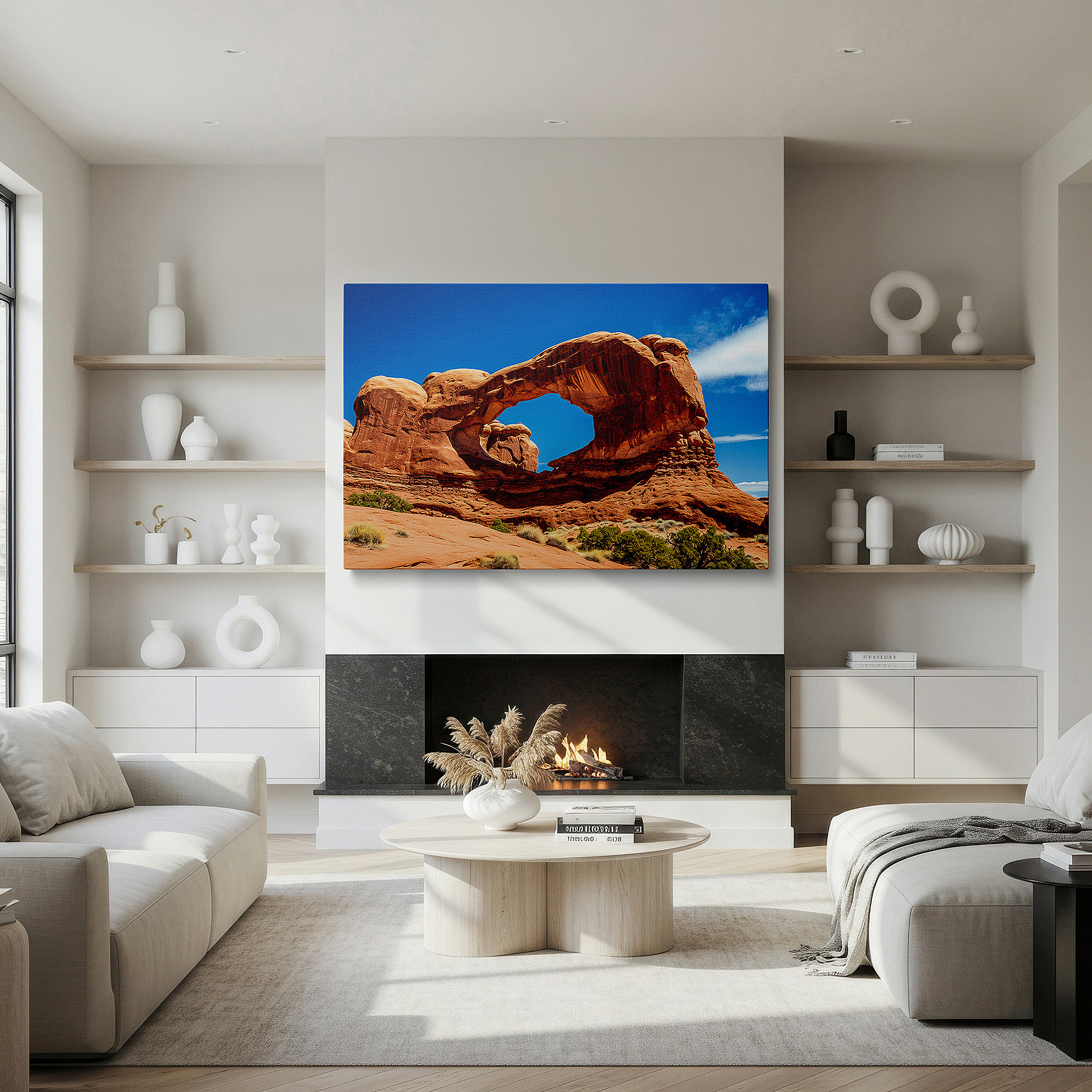 At 60×40 cm, this format fits effortlessly over dressers or benches — wall decor: majestic arches national park - gateway to timeless natural beauty and adventure. large canvas wall art for home and office decor.