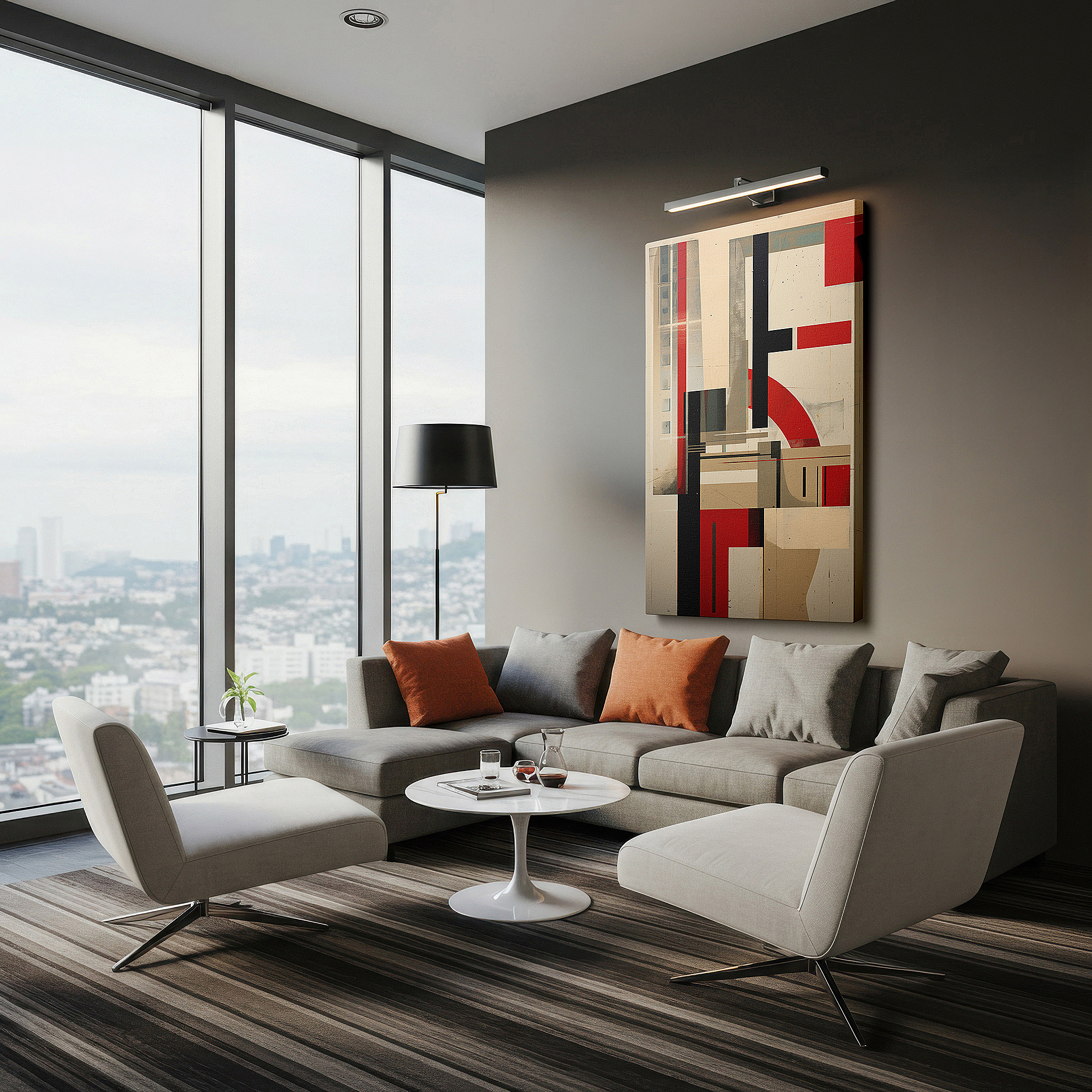 The 75×50 cm version anchors medium rooms without dominating them — a composition of geometric forms and bright hues, crafting a visually captivating and emotionally impactful story large wall art, canvas wall