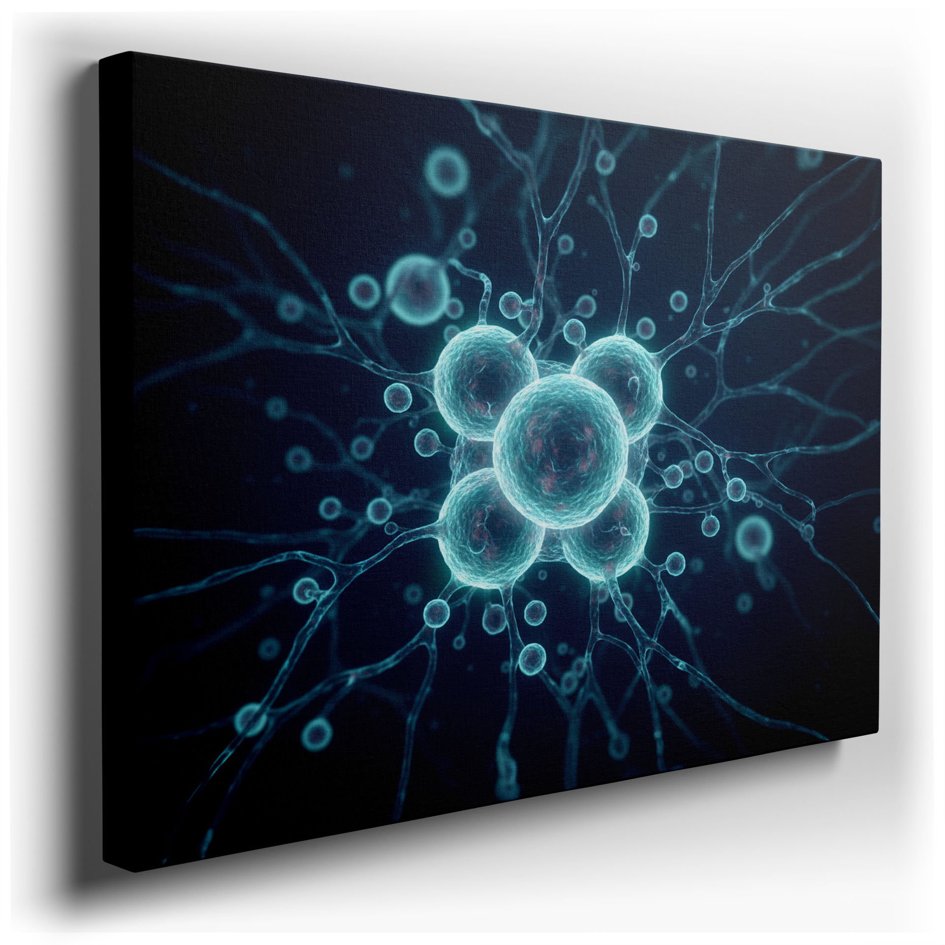 Intricate depiction of neural networks as a unique piece of wall art for a modern aesthetic.