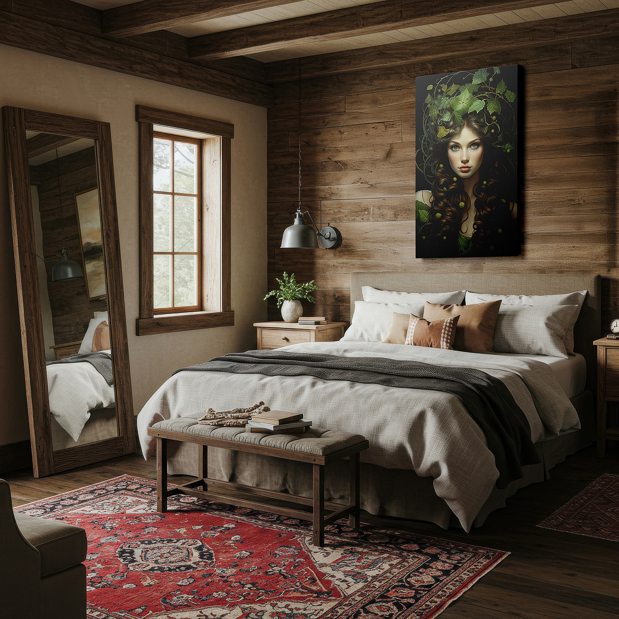 Aligned with a curated gallery wall of abstract artworks — ethereal beauty and nature's embrace: earthy tones large wall art, canvas wall art, wall decor for office, bedroom, and living room