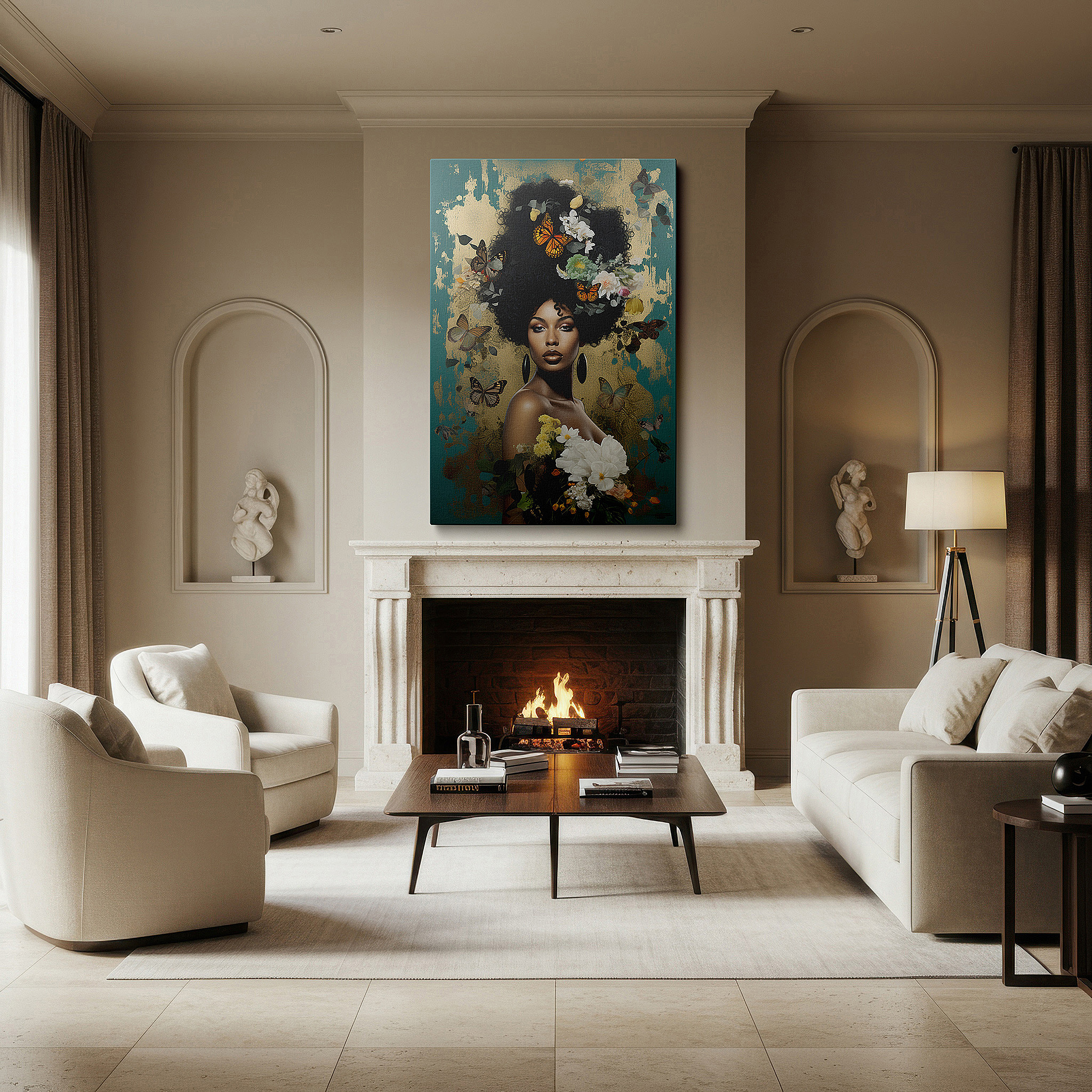 Available in 30×20 cm — a subtle addition to small personal spaces — a celebration of change and the natural world: exploring the connection between humans and nature through large wall art, canvas wall art, and wall decor