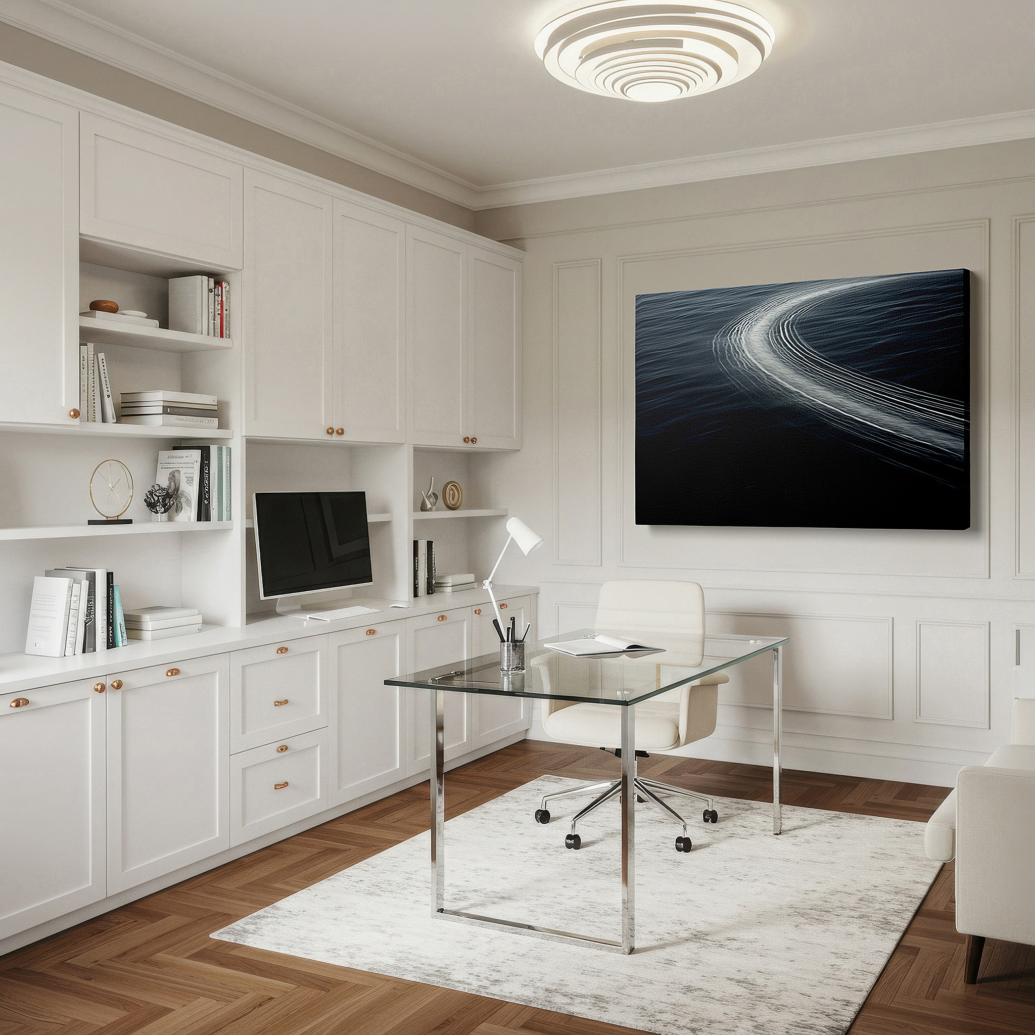 Available in 30×20 cm — a subtle addition to small personal spaces — tranquil waters: a serene journey - graceful reflections large canvas wall art for office and bedroom decor