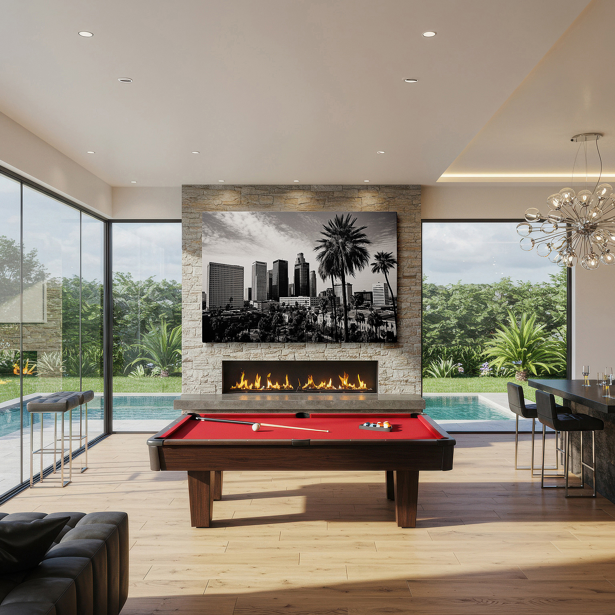 Available in 30×20 cm — a subtle addition to small personal spaces — urban elegance in black and white: a serene fusion of nature and architecture - large wall art, canvas wall art, wall decor for offices