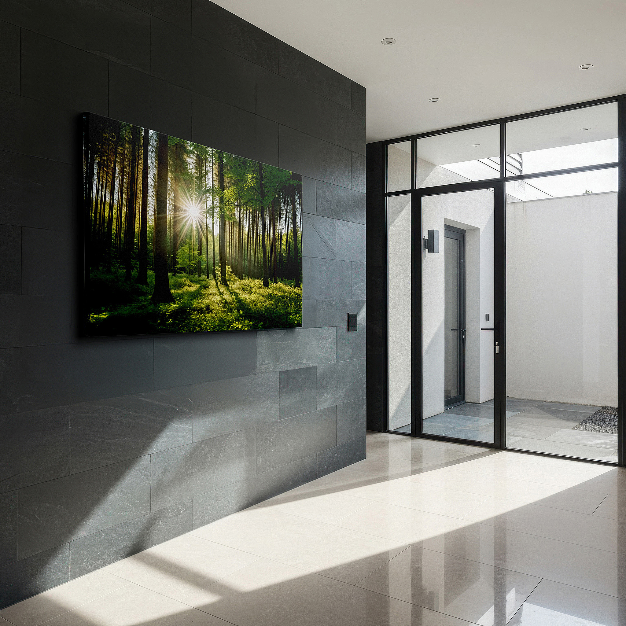 Available in 30×20 cm — a subtle addition to small personal spaces — verdant forest sanctuary wall art: embrace the serenity of nature with large canvas prints for home and office decor