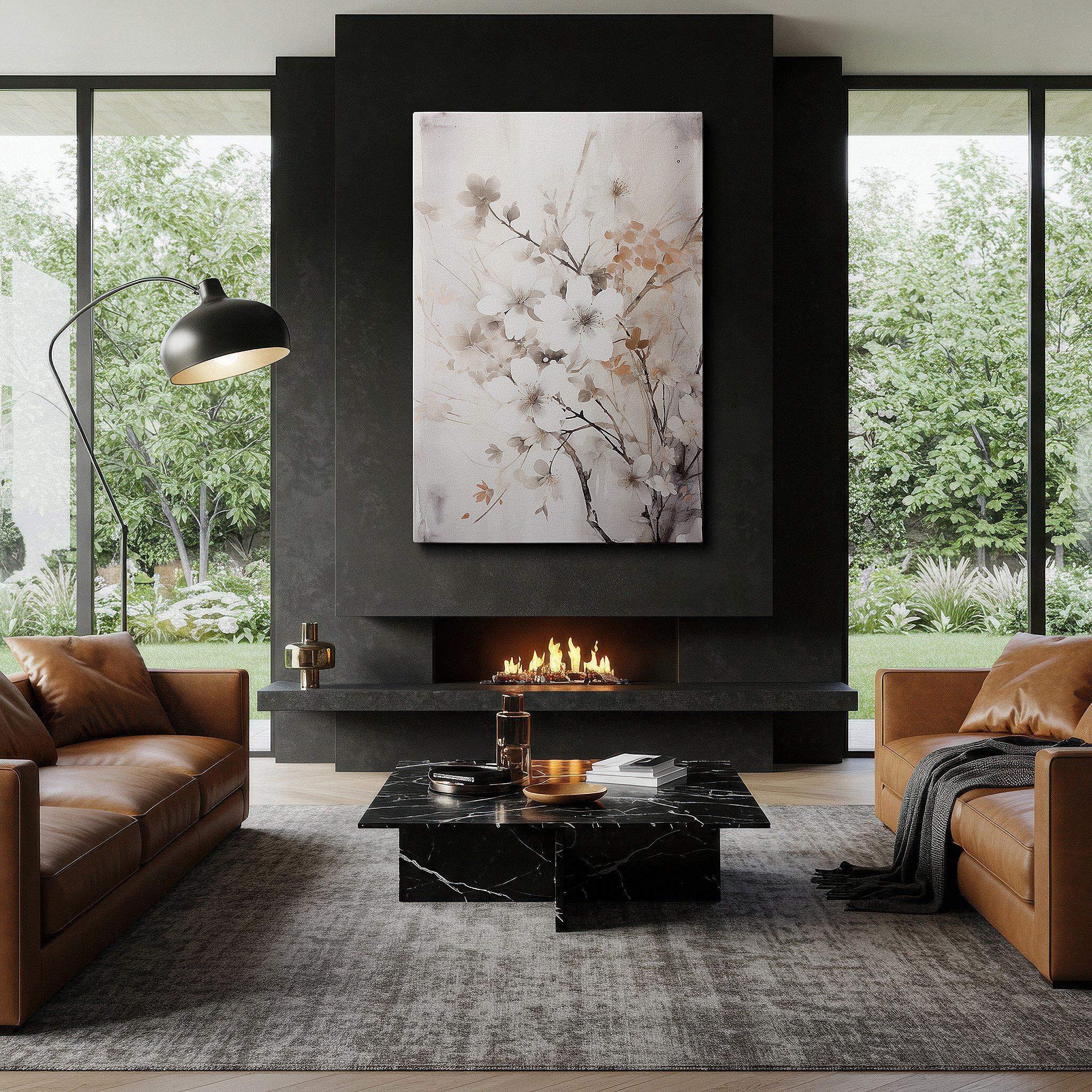 Bold and expansive at 90×60 cm — ideal for making a statement above large furniture — spring's gentle arrival: capturing nature's subtle beauty with pastel blossoms - large canvas wall art for office and bedroom decor