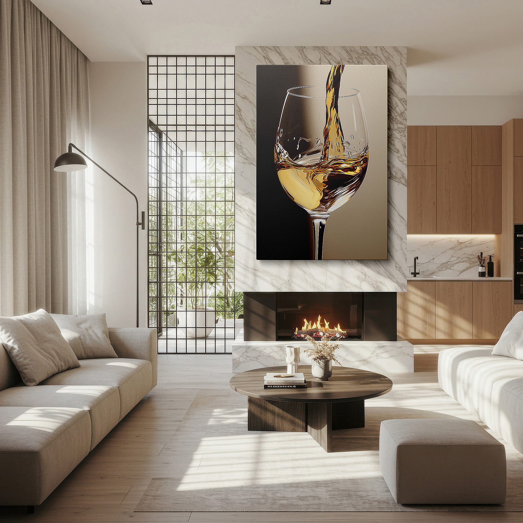 Perfectly sized at 45×30 cm for accenting shelves or narrow walls — wall art: the elegant flow of golden elixir into a clear glass - a visual symphony of light and luxury, large canvas wall art for office decor