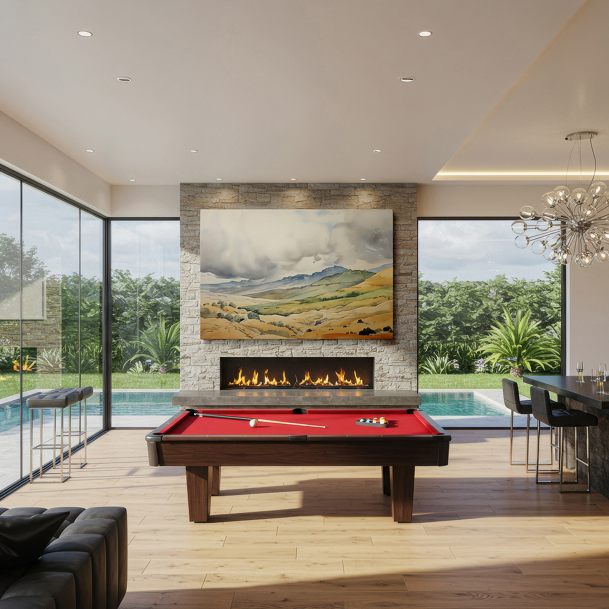 Presented on a clean white gallery wall with ample space — dramatic mountains beneath a brooding sky - gateway to nature's majestic moods large wall art, canvas wall art, wall decor, office wall art, bedroom wall art