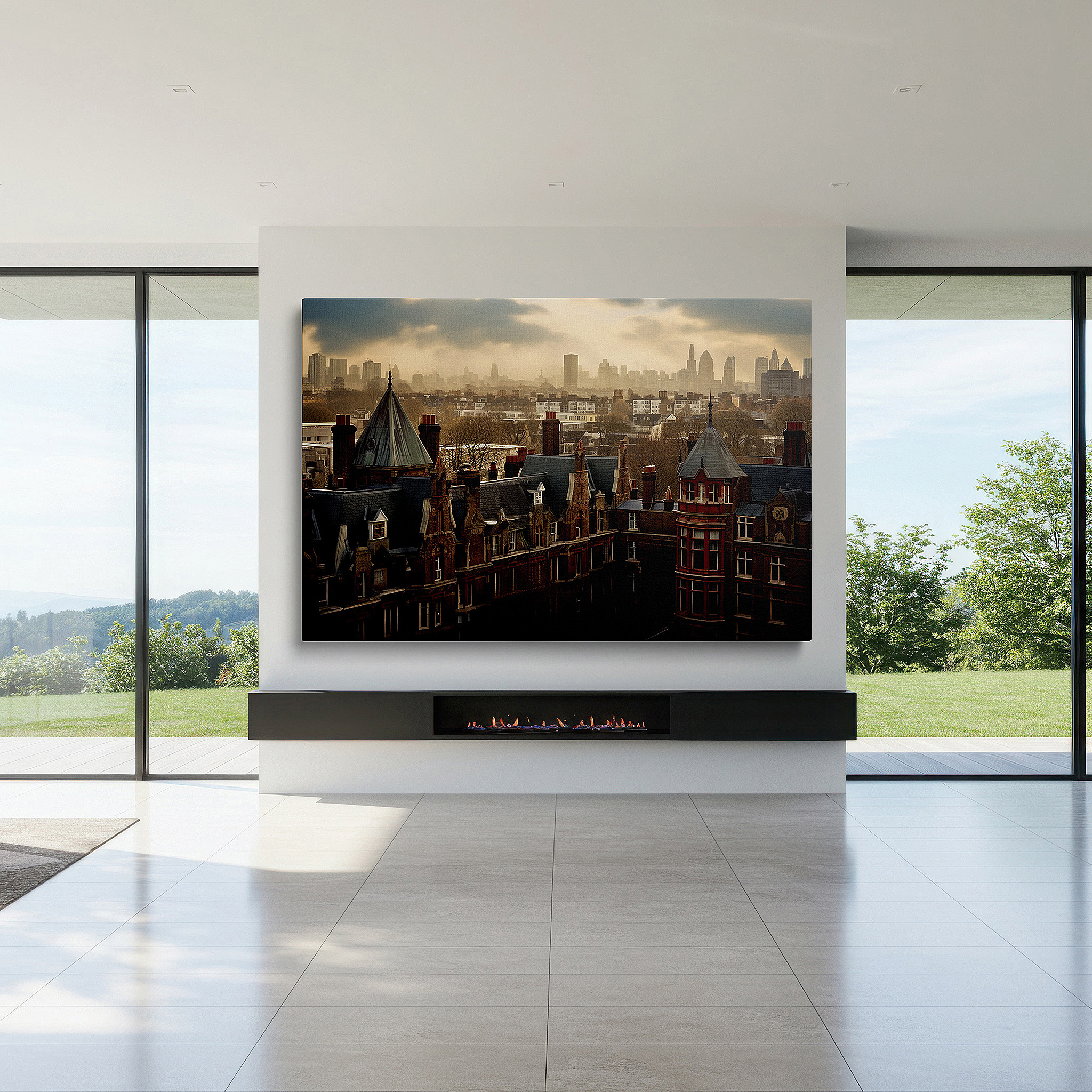Side profile highlights a tightly wrapped canvas over a 3 cm deep stretcher — a perfect blend of classic beauty and modern sophistication: large wall art, canvas wall art, wall art decor, office wall art, bedroom wall art, living room art