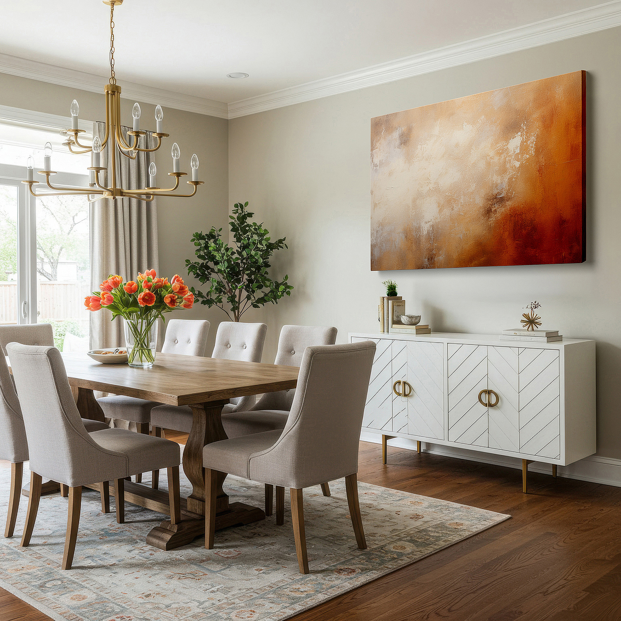 At 60×40 cm, this format fits effortlessly over dressers or benches — a cozy retreat featuring earth tones and textured comfort with large wall art for offices, bedrooms, and living rooms