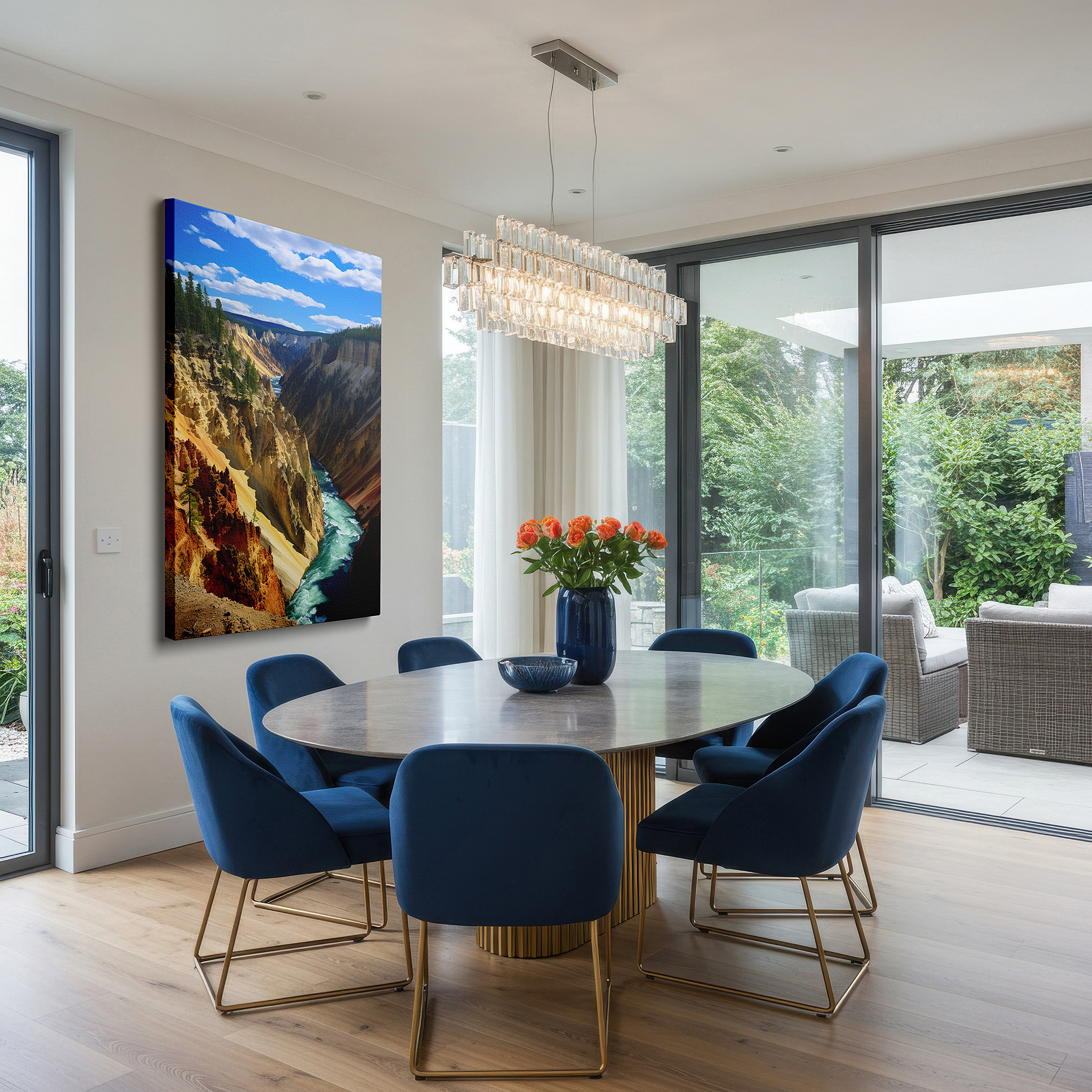 At 60×40 cm, this format fits effortlessly over dressers or benches — grand canyon majesty: vibrant rock formations and tranquil waters - large canvas wall art for office and bedroom decor