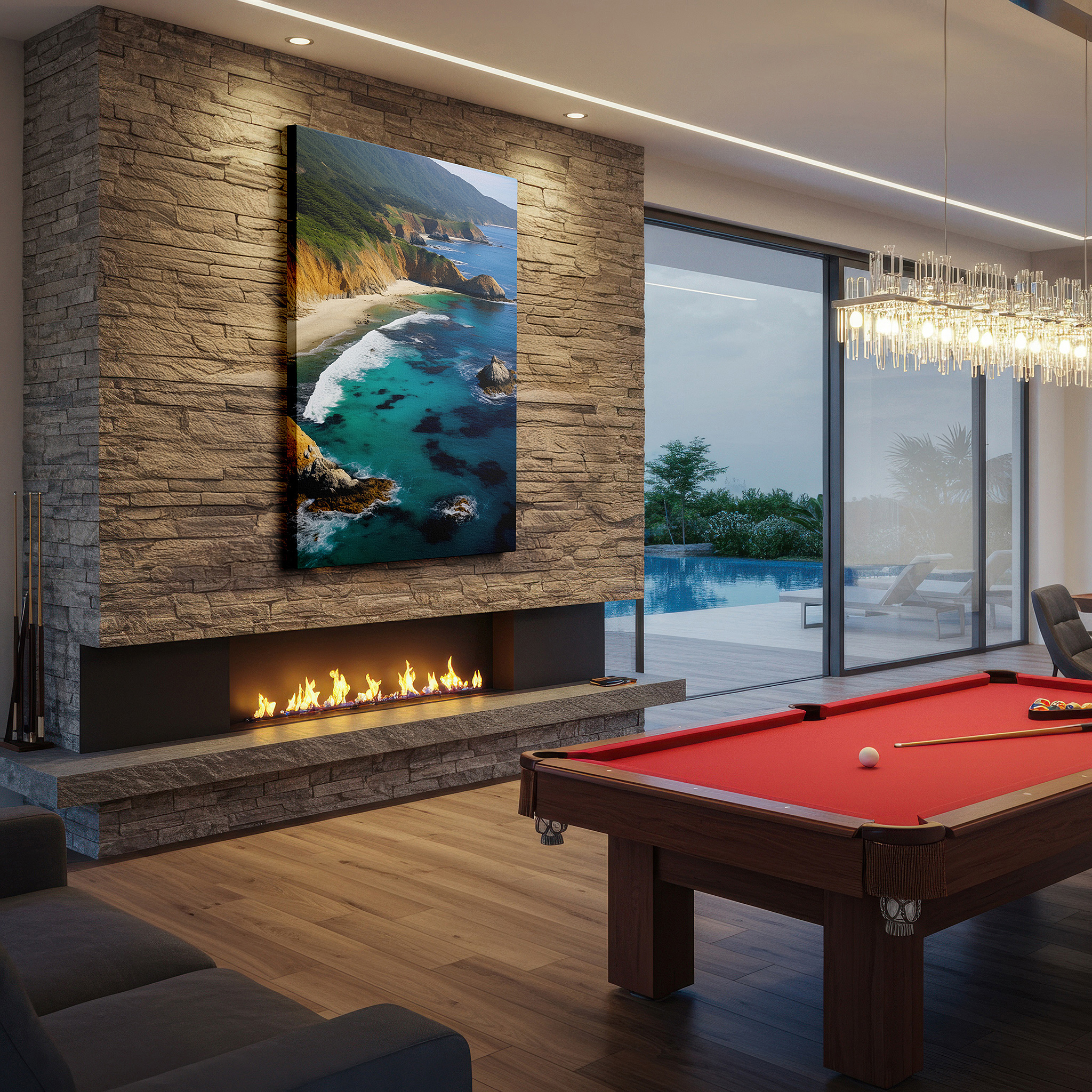 At 60×40 cm, this format fits effortlessly over dressers or benches — serene coastal retreat: rugged cliffs and turquoise waters - large wall art, canvas wall art, wall decor for office, bedroom, and living room
