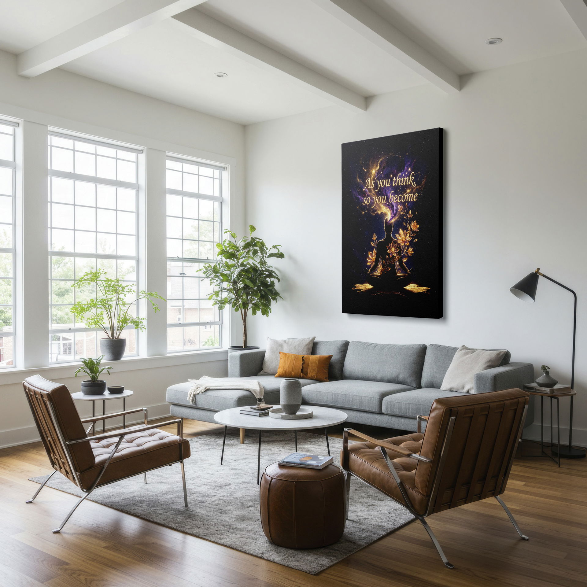 Inspirational quote on this unique wall decor piece for mindful spaces.