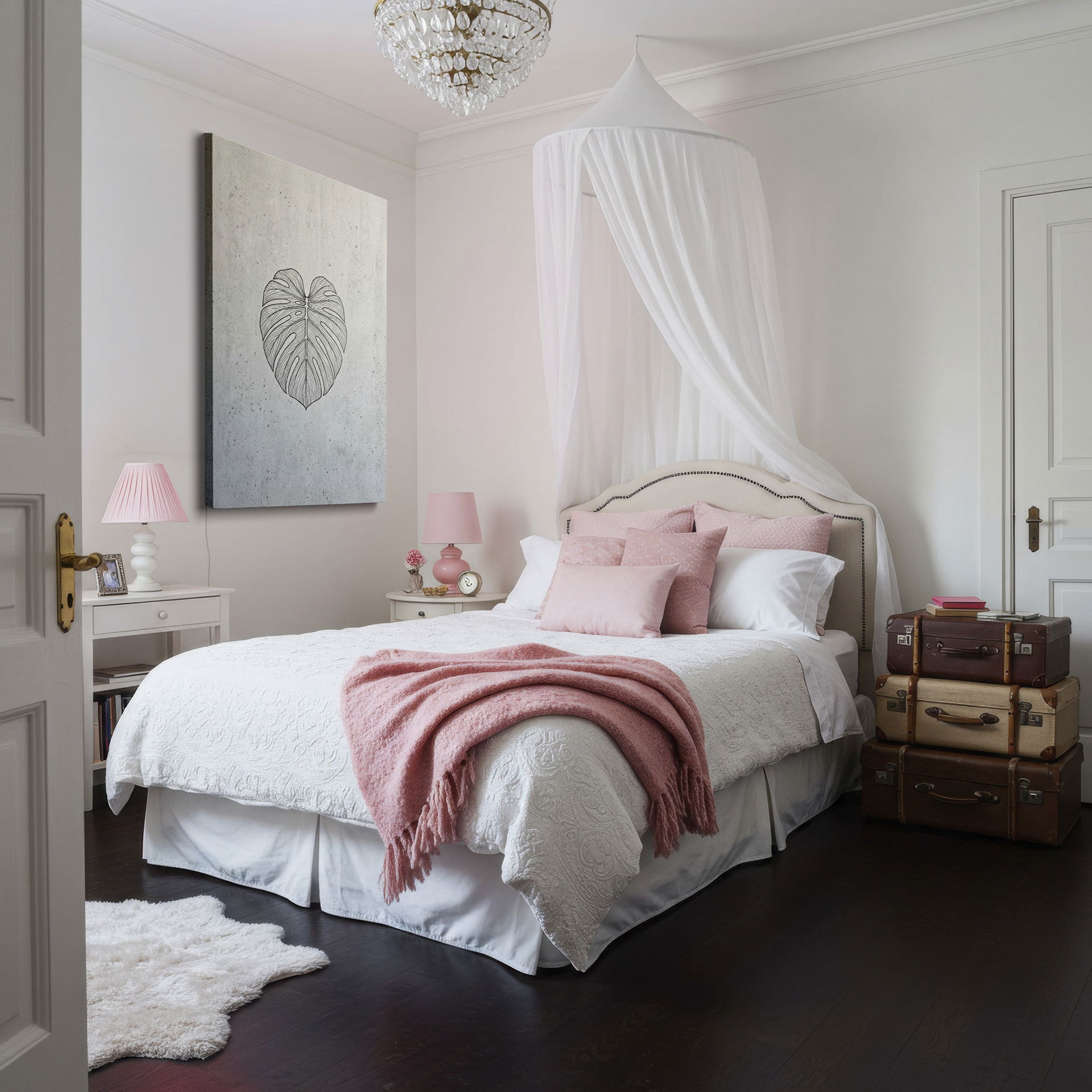 Striking botanical wall art featuring a Monstera leaf on a textured backdrop; ideal wall decor.