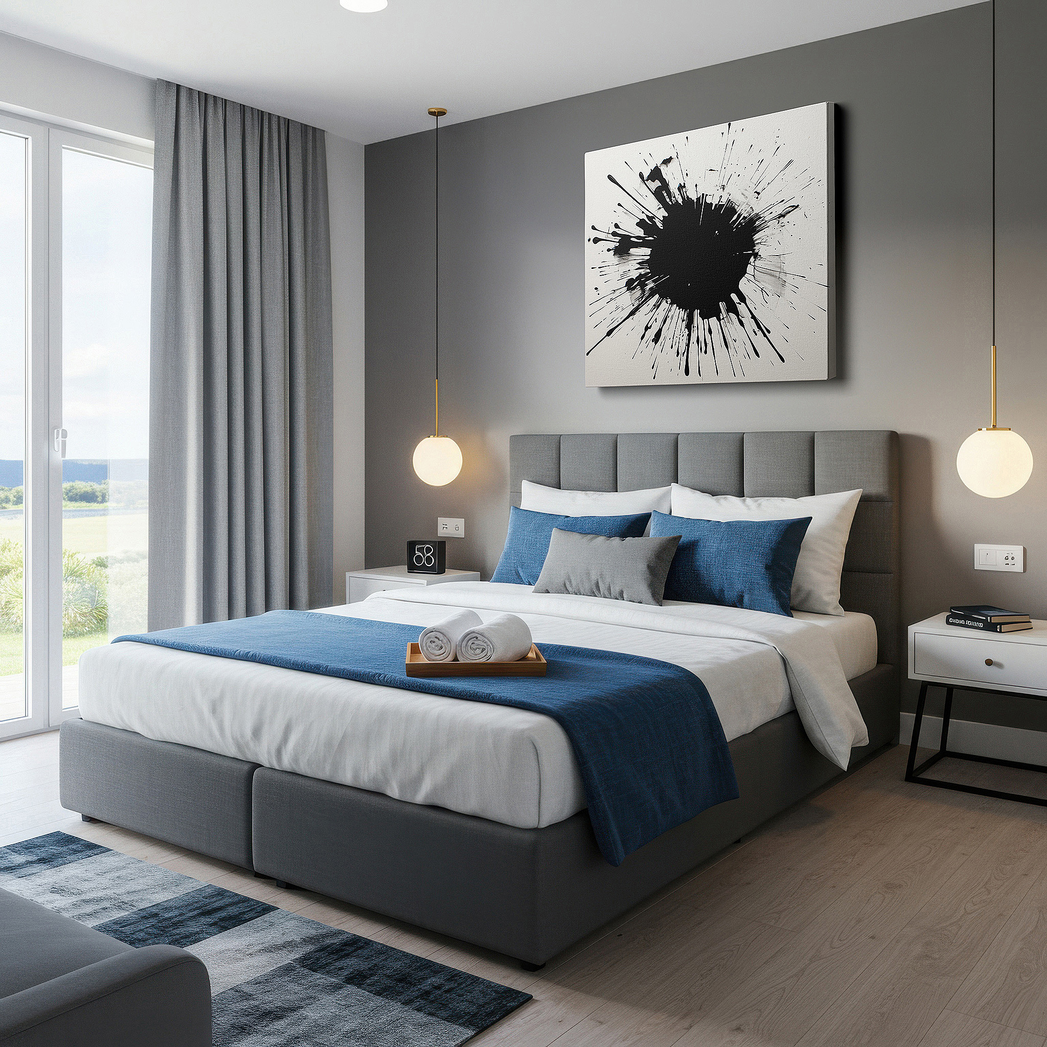 Available in 30×20 cm — a subtle addition to small personal spaces — bold black ink splash on white canvas: exploring abstract expressionism and dynamic contrast - large wall art, canvas wall art, wall decor
