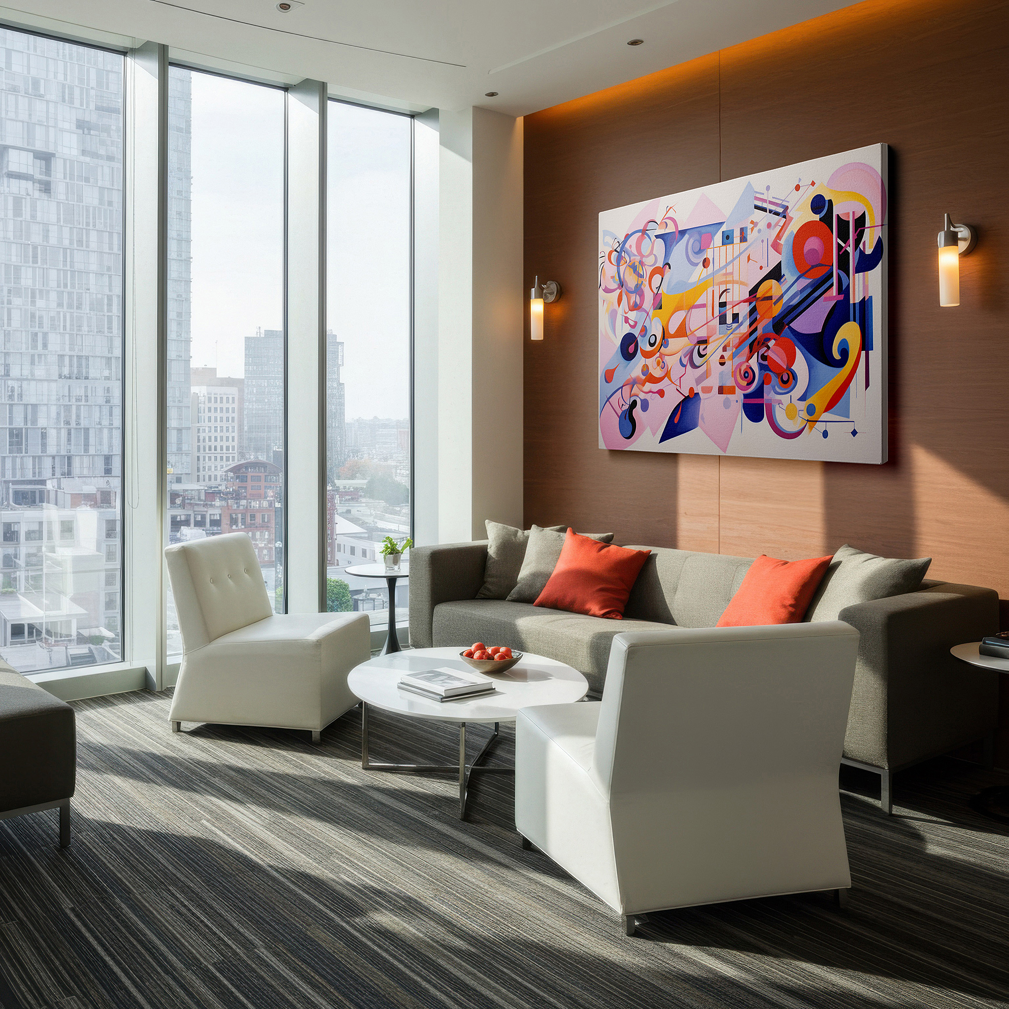 Available in 30×20 cm — a subtle addition to small personal spaces — dynamic abstract artwork featuring fluid shapes and vibrant patterns, large canvas wall decor for office and bedroom