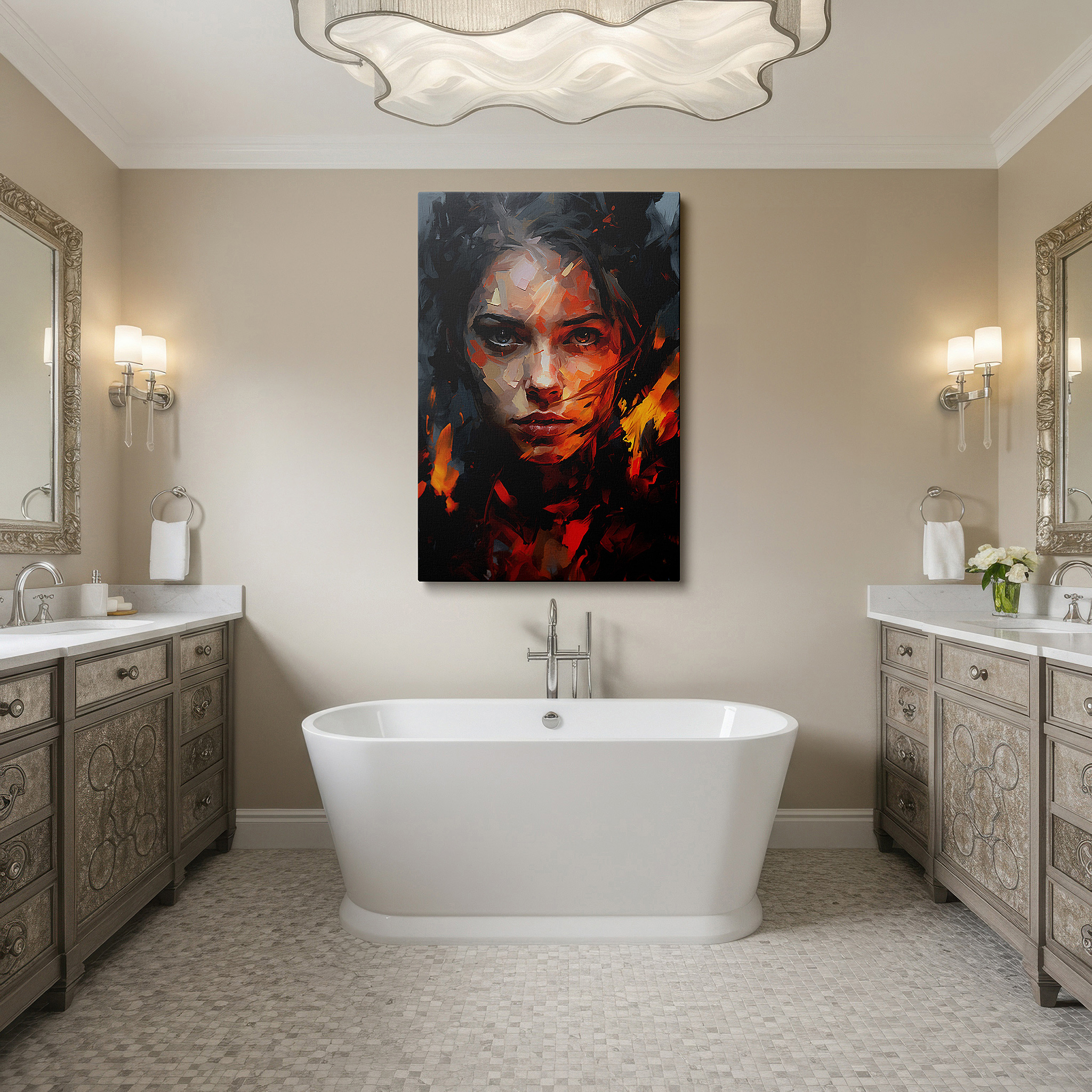 Available in 30×20 cm — a subtle addition to small personal spaces — resilient themes and intense emotions in a striking large wall art, canvas wall art, wall decor for office and bedroom