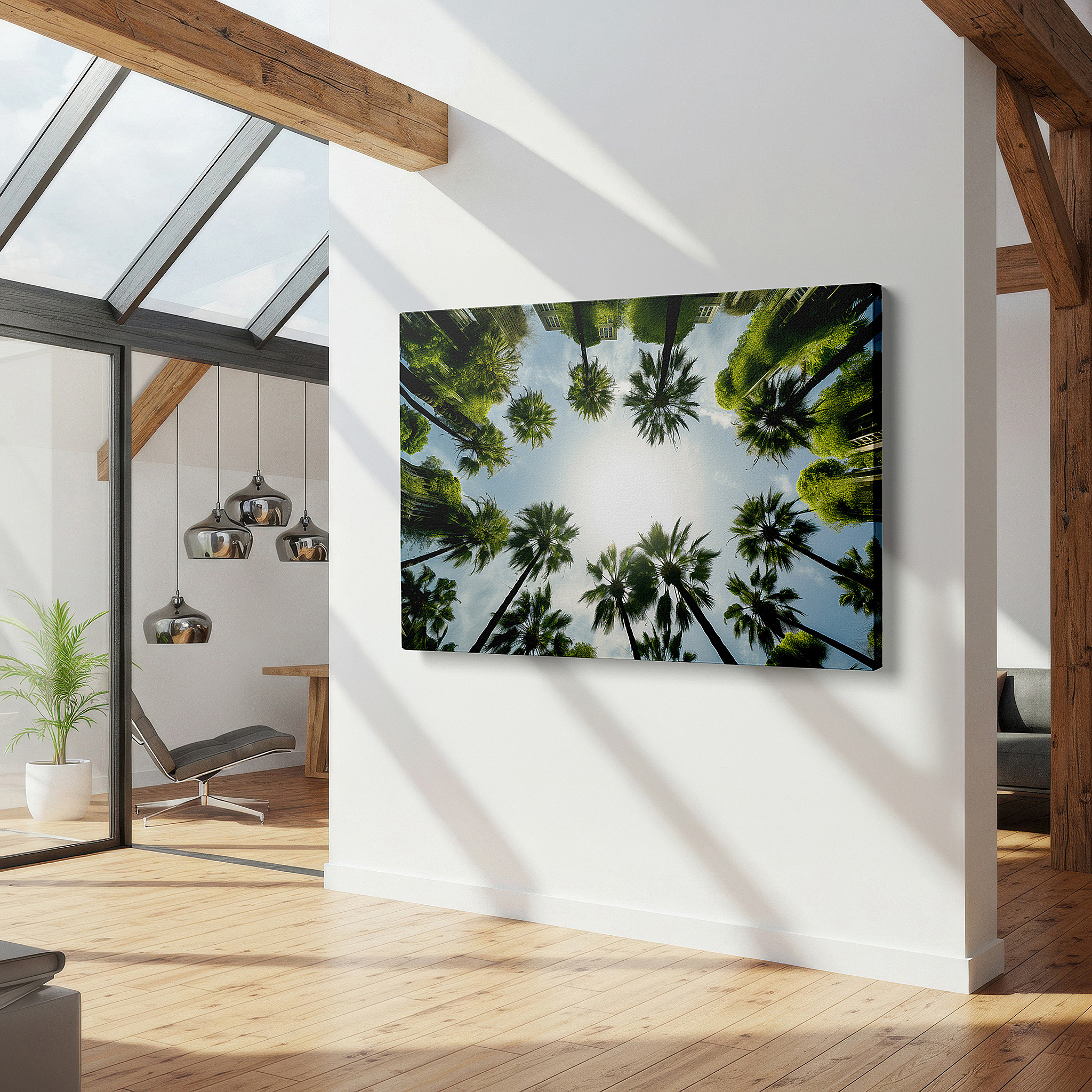 Available in 30×20 cm — a subtle addition to small personal spaces — urban oasis in the heart of the city: a tranquil fusion of nature and design - large wall art, canvas wall art, wall decor for office and bedroom