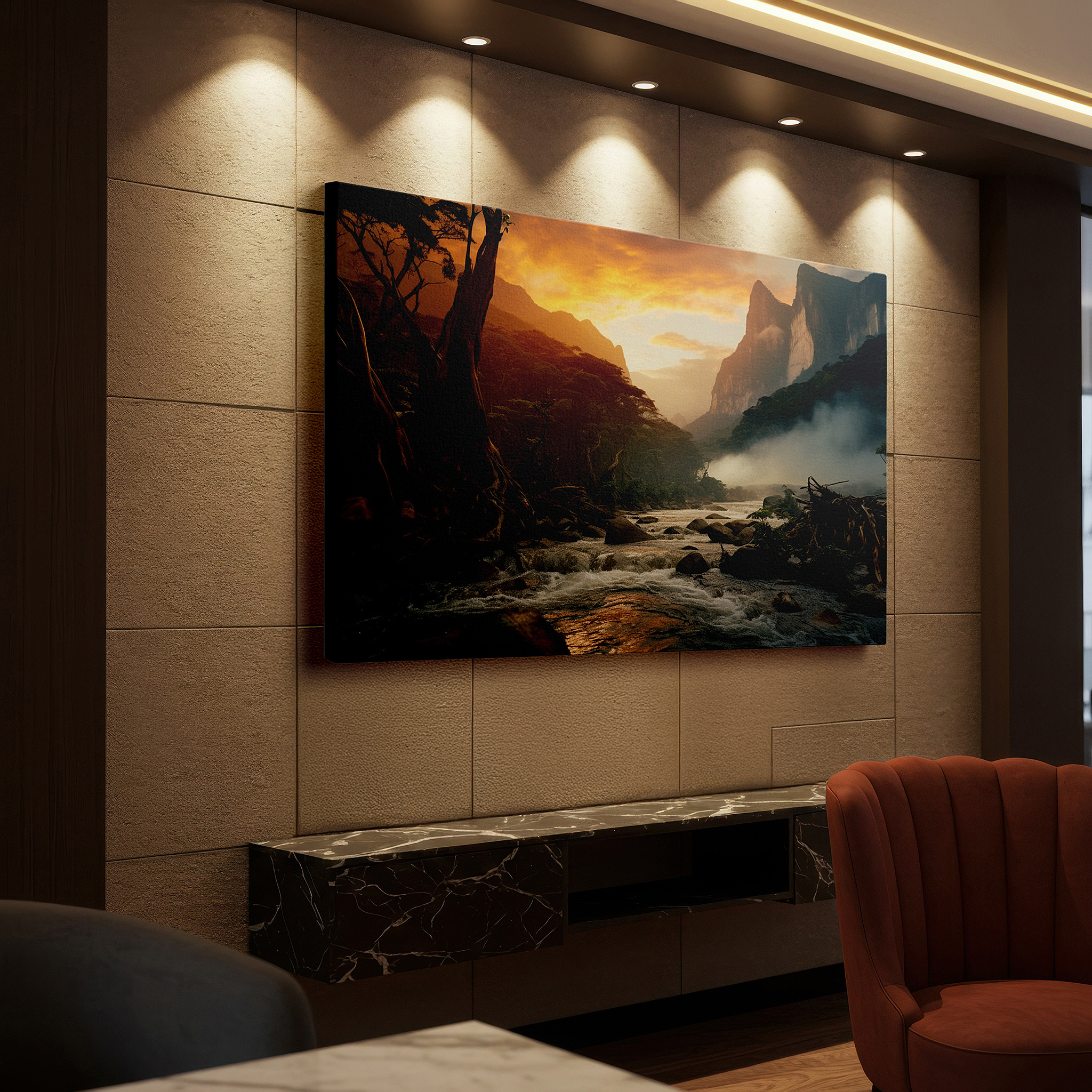 Perfectly sized at 45×30 cm for accenting shelves or narrow walls — majestic peaks and misty dawns - exquisite depiction of nature's splendor large wall art, canvas wall art, wall decor, office wall art, bedroom wall art