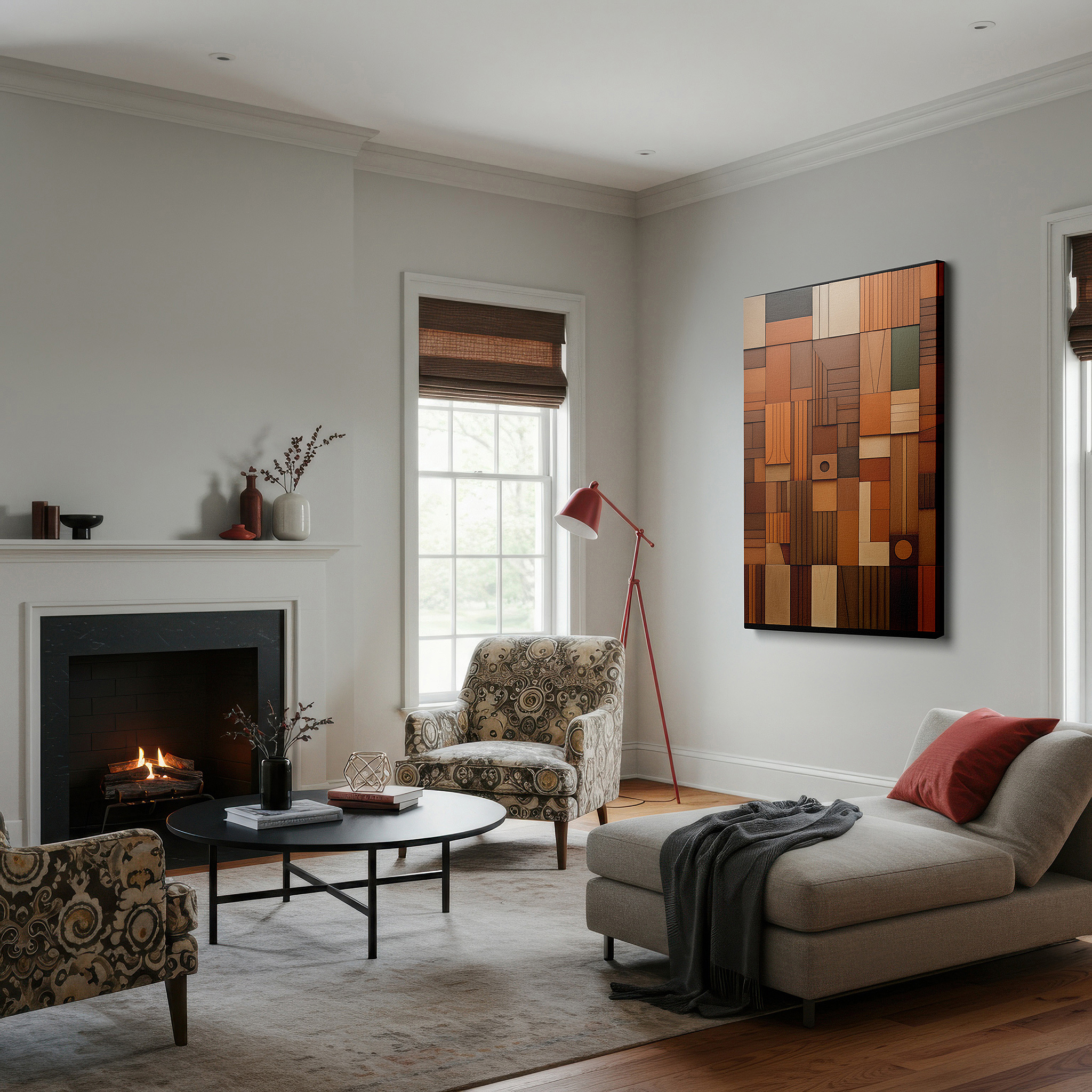 At 60×40 cm, this format fits effortlessly over dressers or benches — leather textured elegance: a symphony of earthy tones and artisan craftsmanship - large canvas wall art for office decor