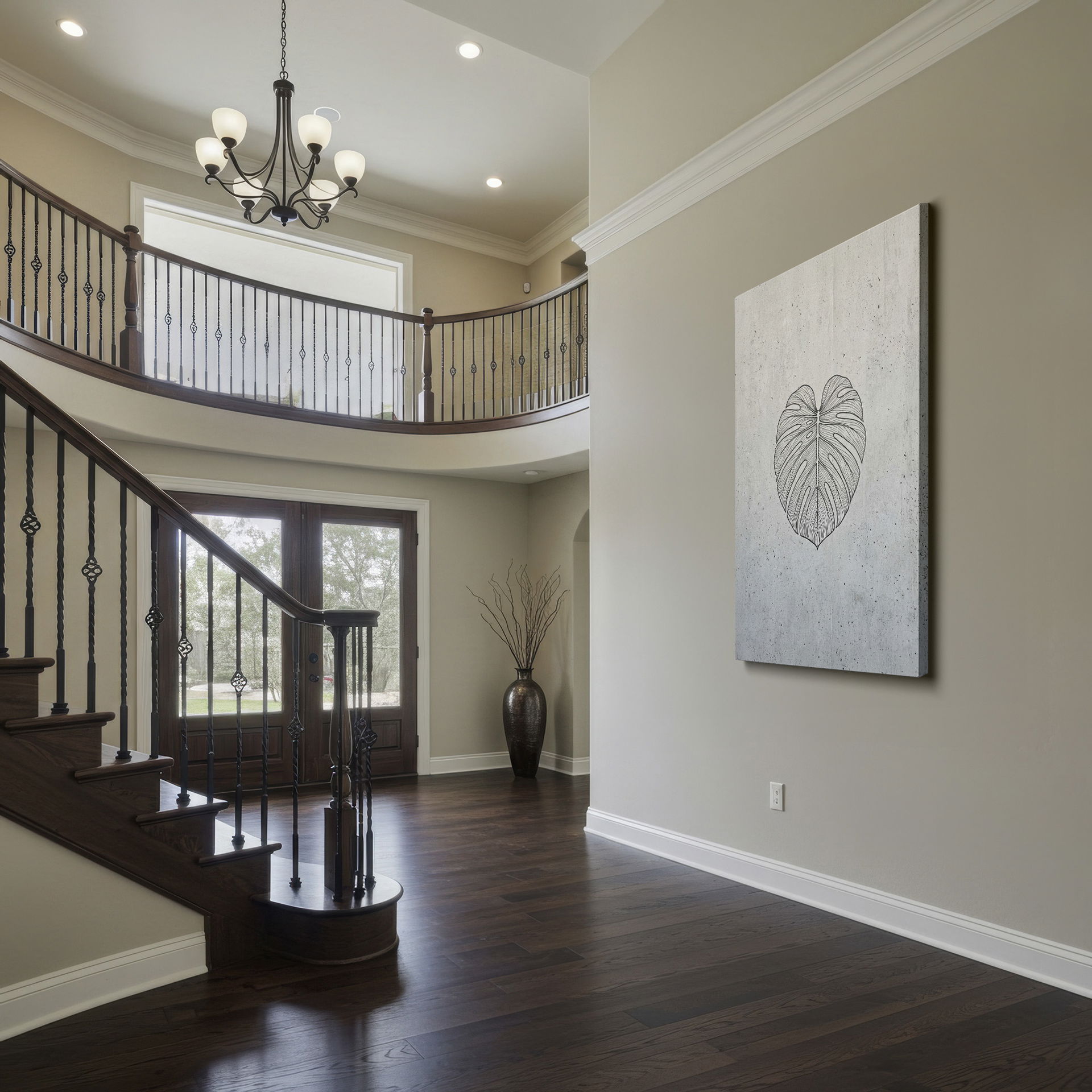 Monstera leaf line art: a minimalist and modern wall art choice for any living space.