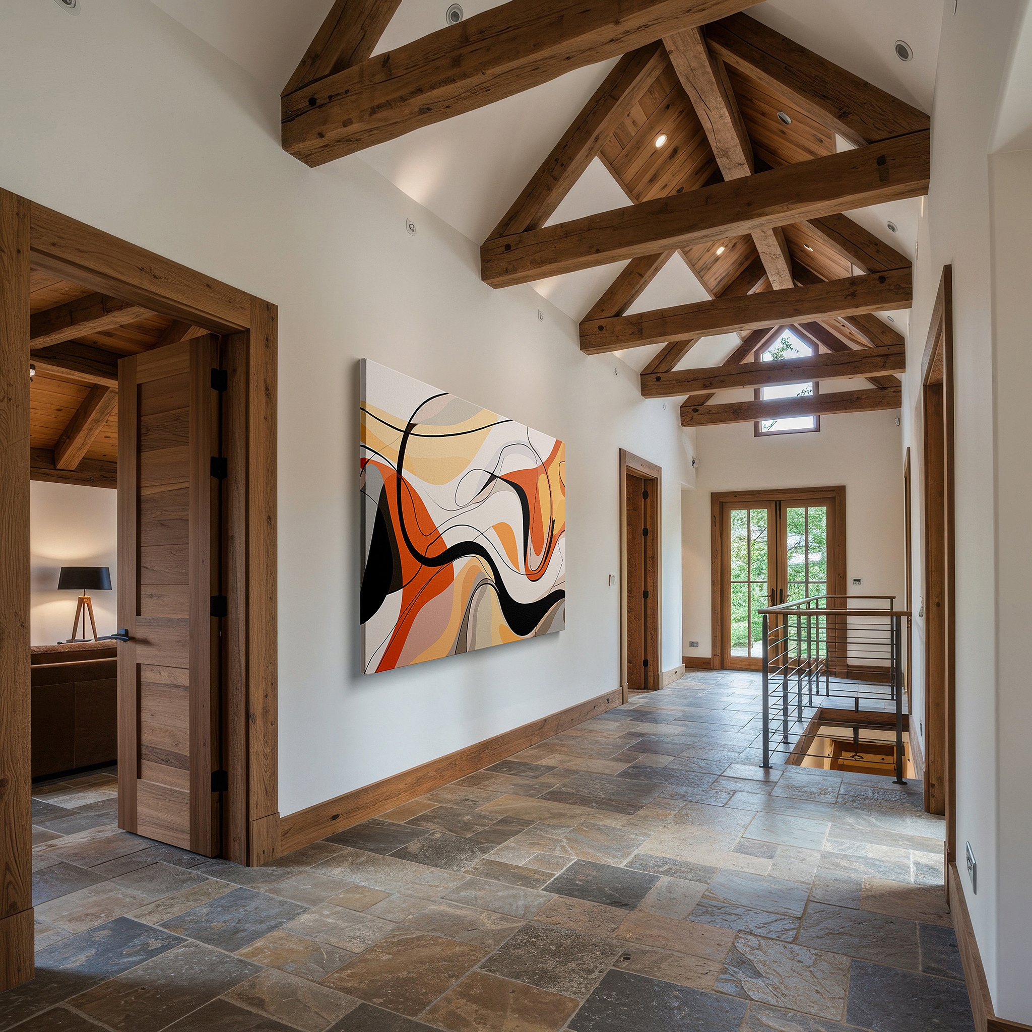 Available in 30×20 cm — a subtle addition to small personal spaces — abstract expression in earthy tones and curved shapes: a visual symphony of nature and emotion - large canvas wall art for office decor