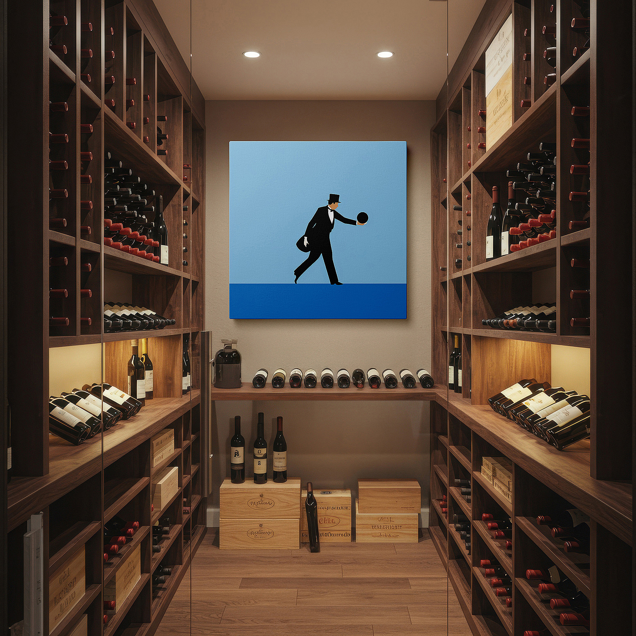 Available in 30×20 cm — a subtle addition to small personal spaces — wall decor: "elegance at the alley" - a playful mix of sophistication and fun. large canvas art for offices, bedrooms, and living spaces.