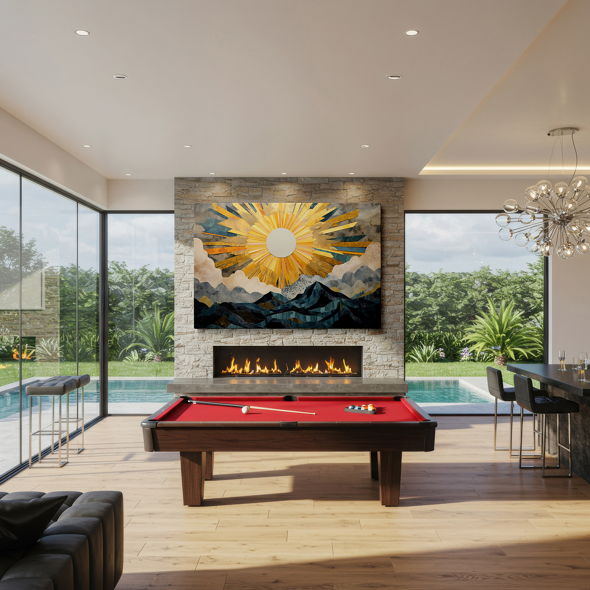 Bold and expansive at 90×60 cm — ideal for making a statement above large furniture — glorious sunrise above grand mountains - a brilliant display of natural splendor large wall art, canvas wall art, wall decor, office wall art, bedroom wall art