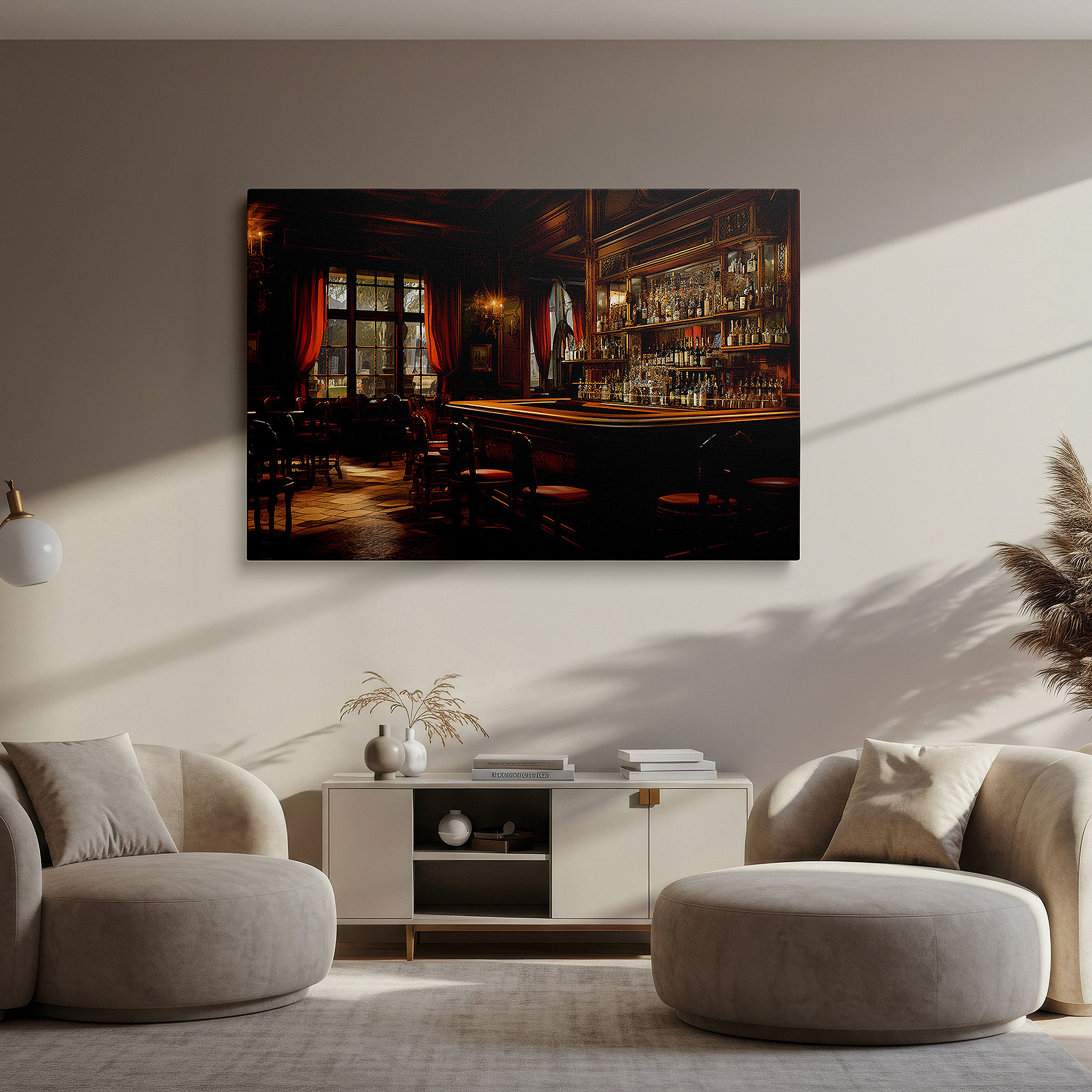 Close-up shows rich pigment, color blending, and brushwork texture — victorian-style bar wall art: exuding sophistication and timeless elegance for relaxation and social gatherings. explore large canvas wall art decor.