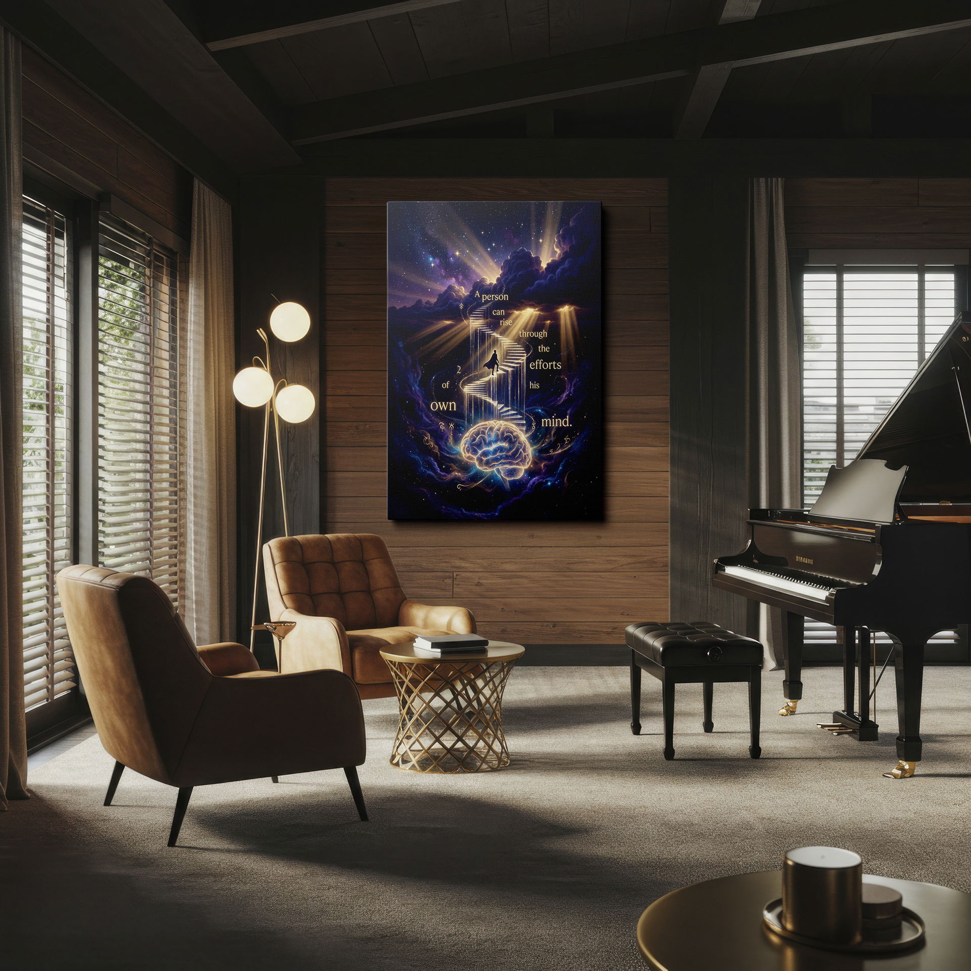 An inspiring scene depicting inner power in this unique canvas wall art.