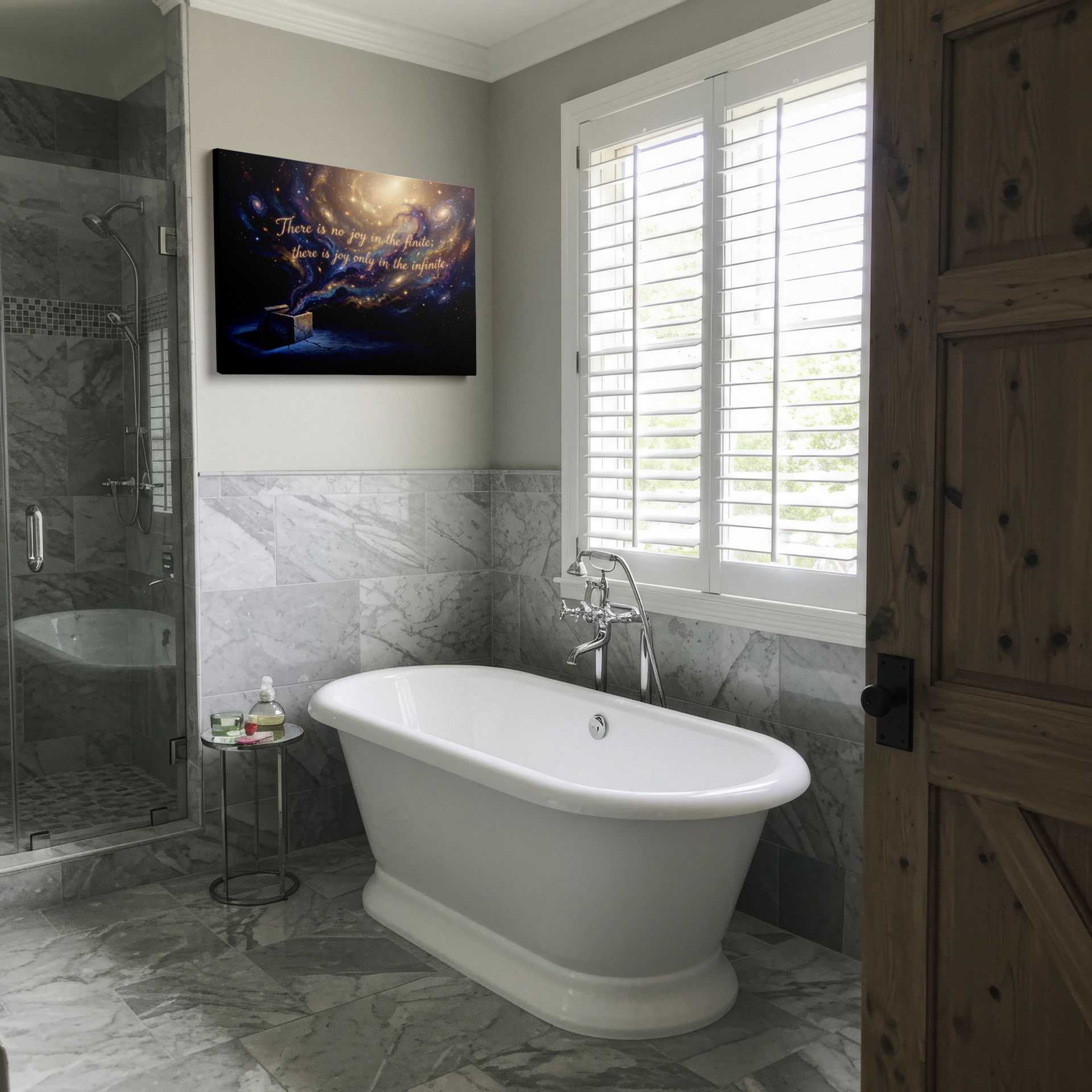 Cosmic scene emanating from a box, a beautiful and thought-provoking piece of wall art.