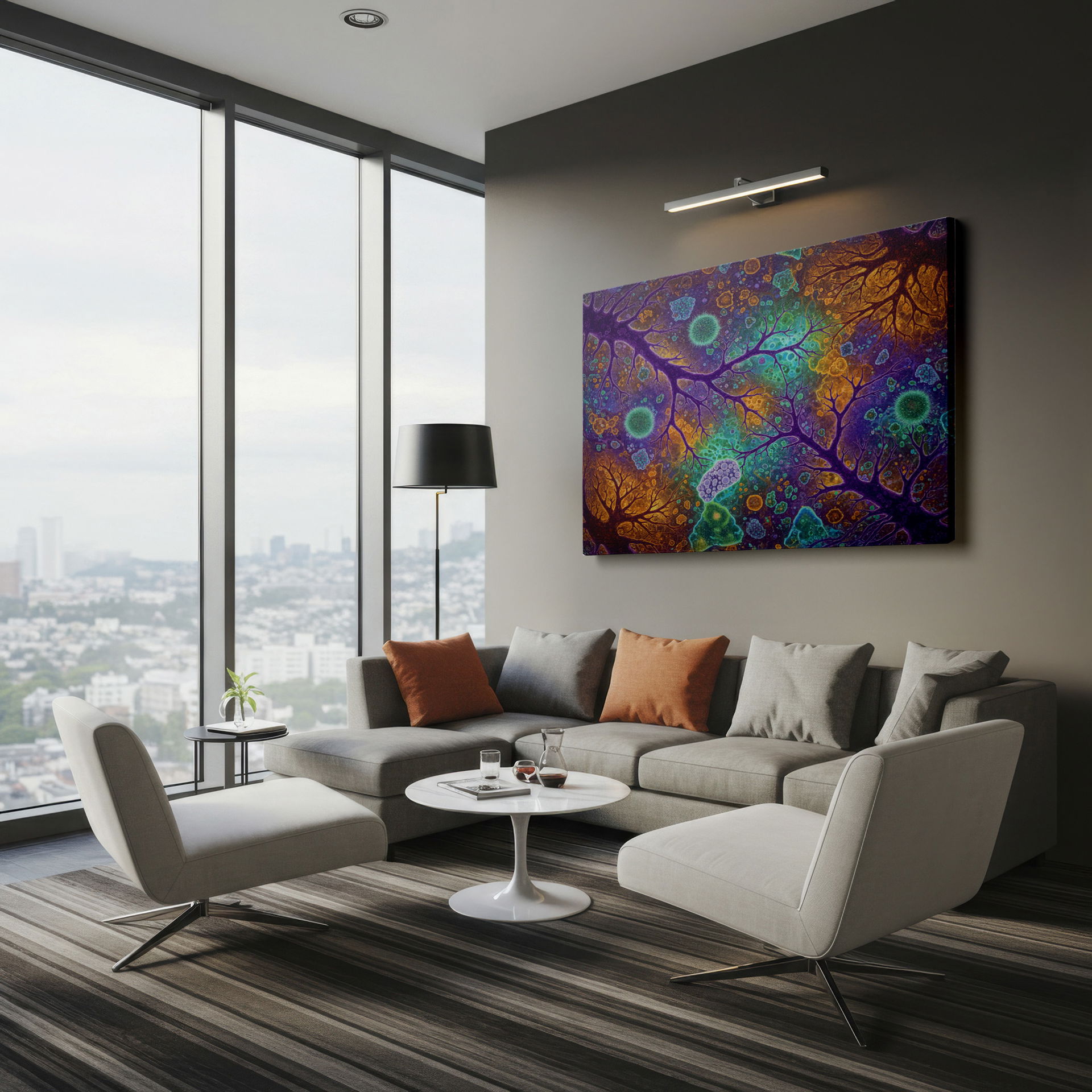 Explore the depths of abstract art with this unique and captivating wall art piece.