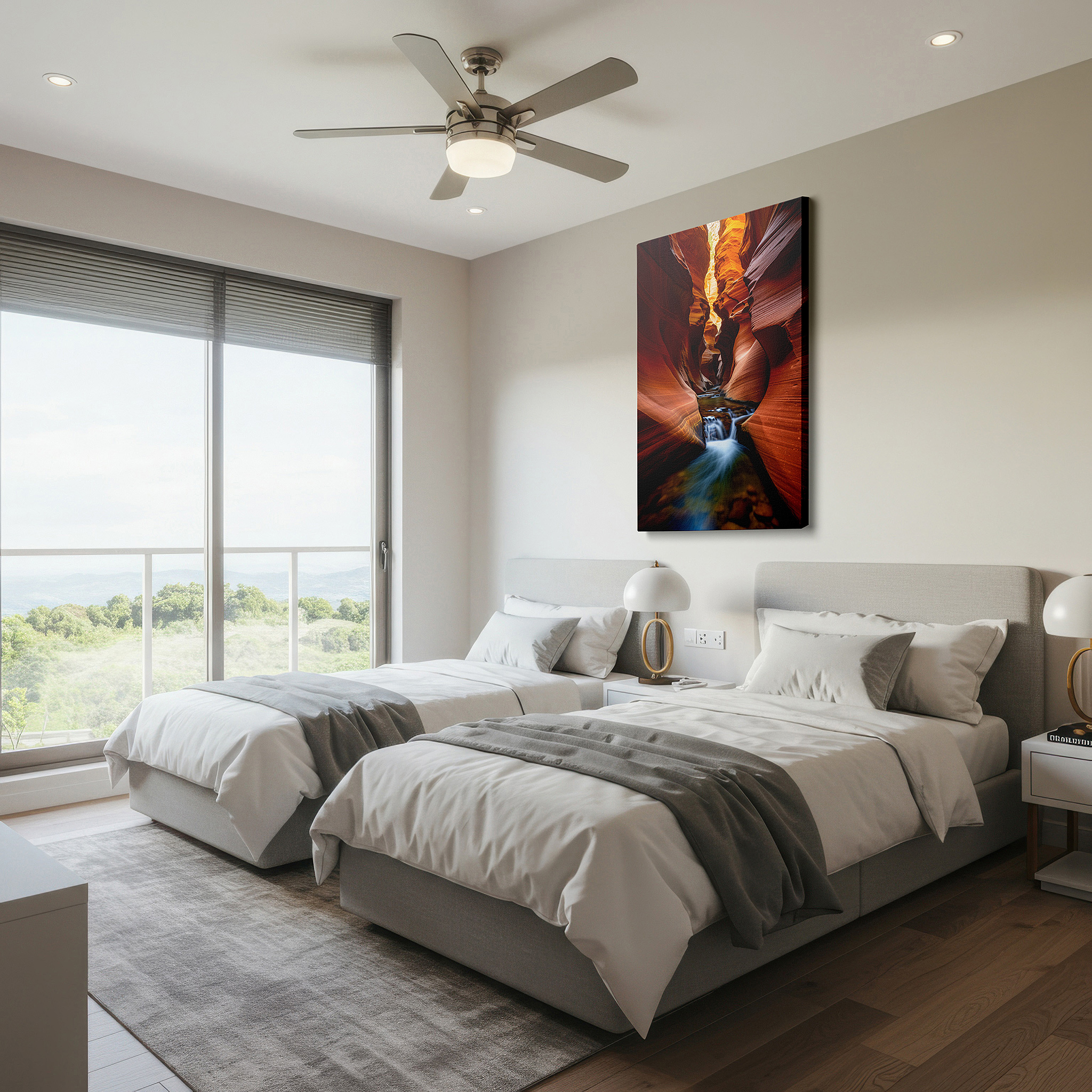 Available in 30×20 cm — a subtle addition to small personal spaces — arizona canyon at sunset: a vibrant celebration of nature's palette - large wall art, canvas wall art, wall decor for office and bedroom