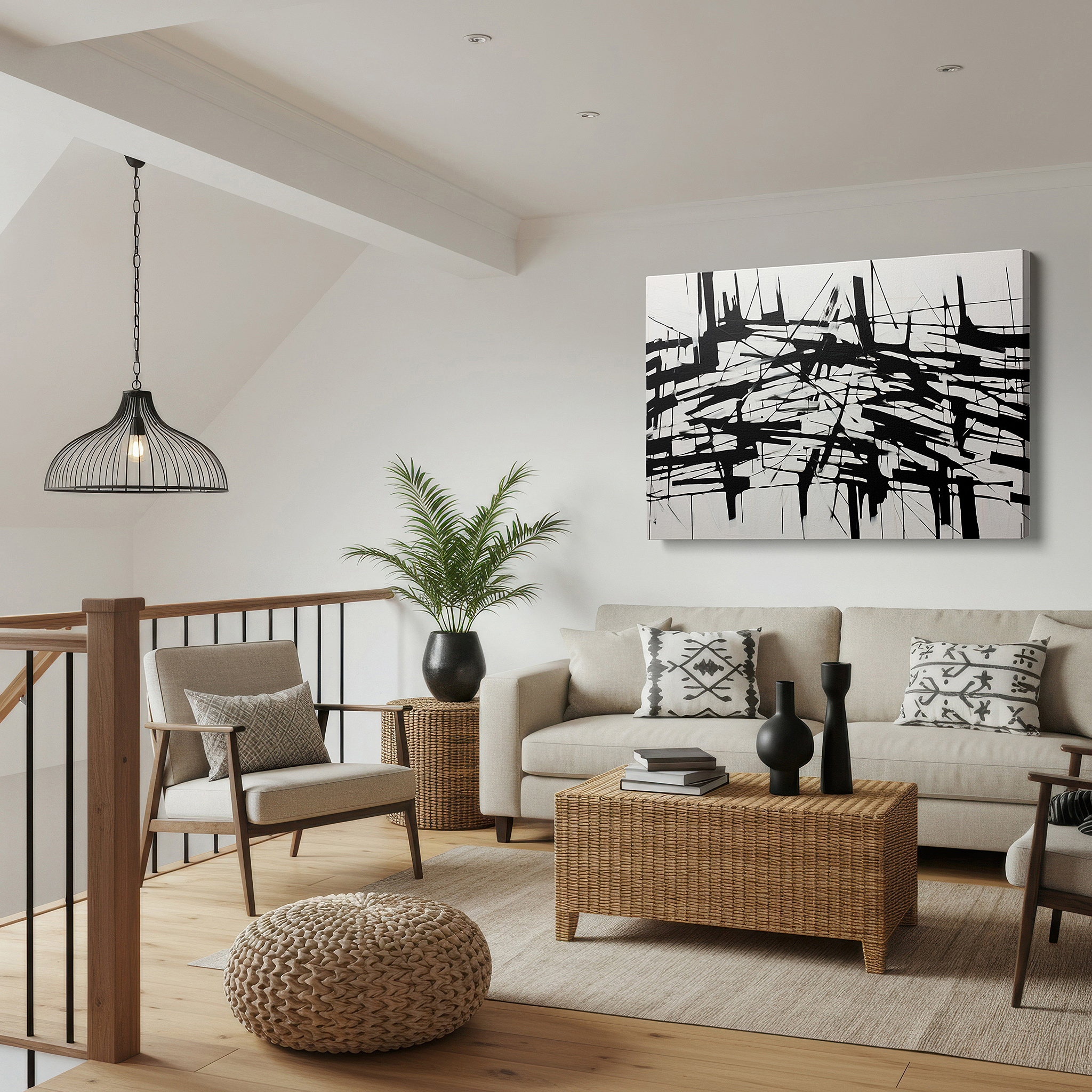 Available in 30×20 cm — a subtle addition to small personal spaces — emotional complexity in bold black and stark white: large wall art, canvas wall art, wall decor for office and bedroom