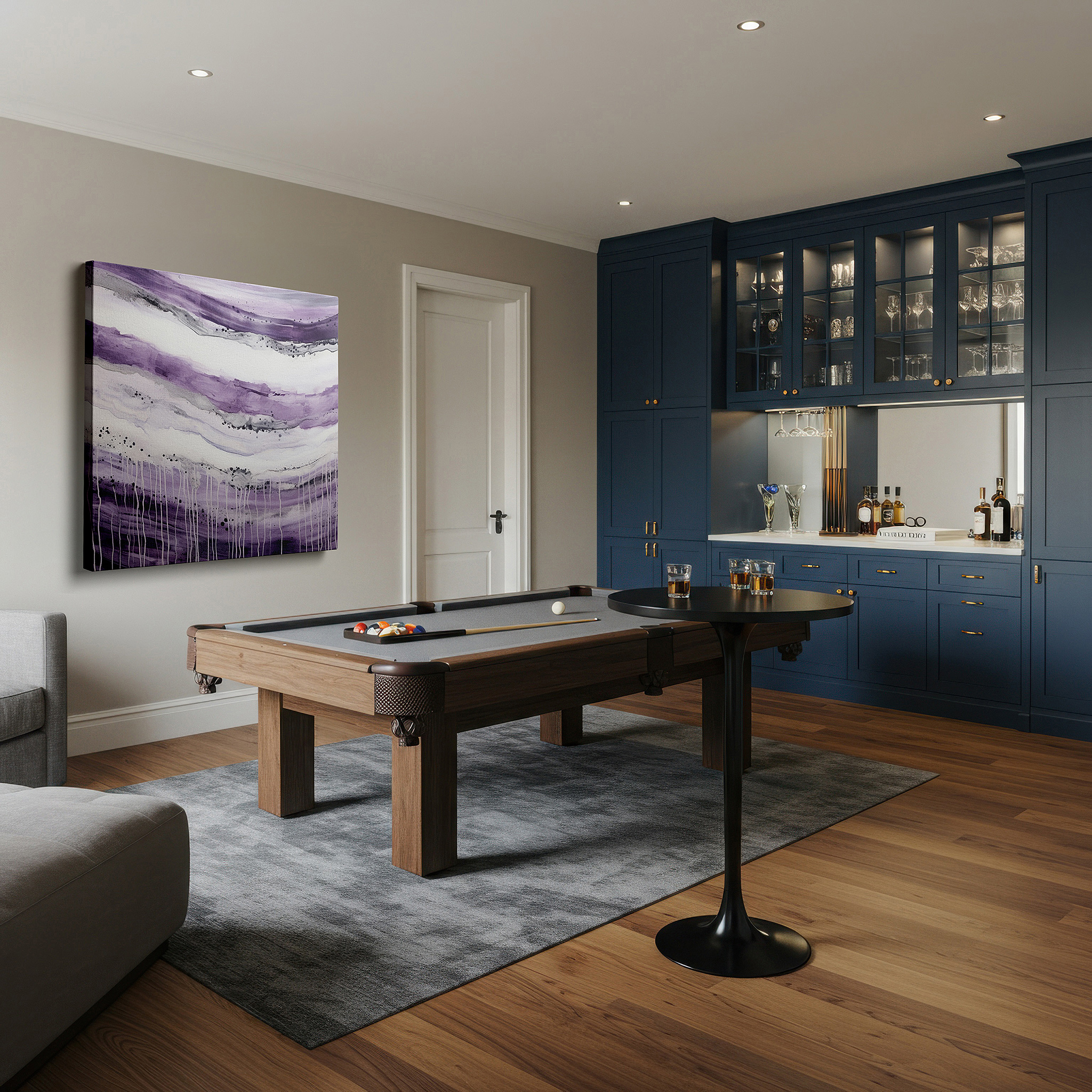 Available in 30×20 cm — a subtle addition to small personal spaces — explore a visual adventure in purple shades and vibrant textures: large wall art, canvas wall art, wall decor for offices, bedrooms, and living rooms