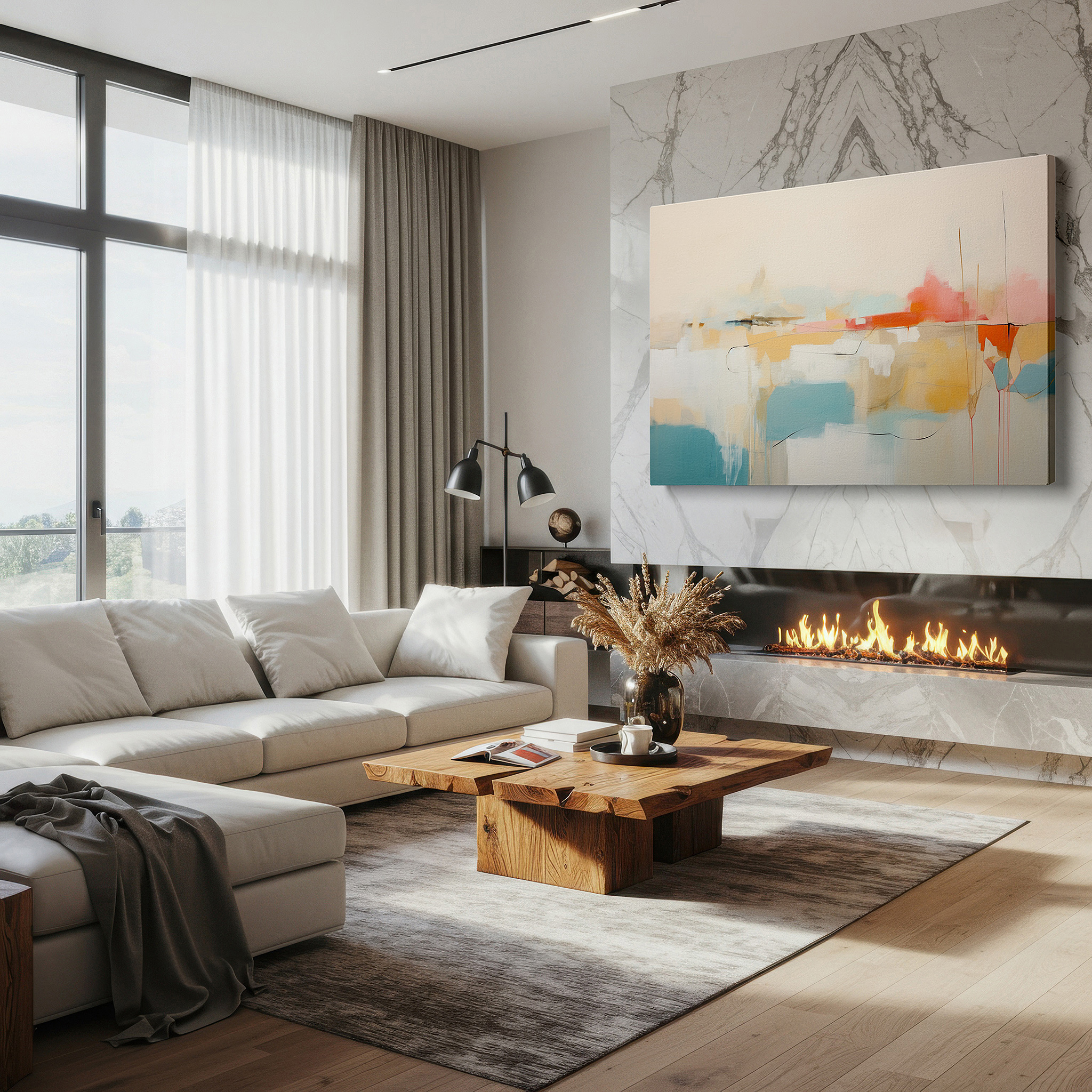 Available in 30×20 cm — a subtle addition to small personal spaces — pastel symphony: serene large wall art for tranquil spaces - perfect for office and bedroom decor