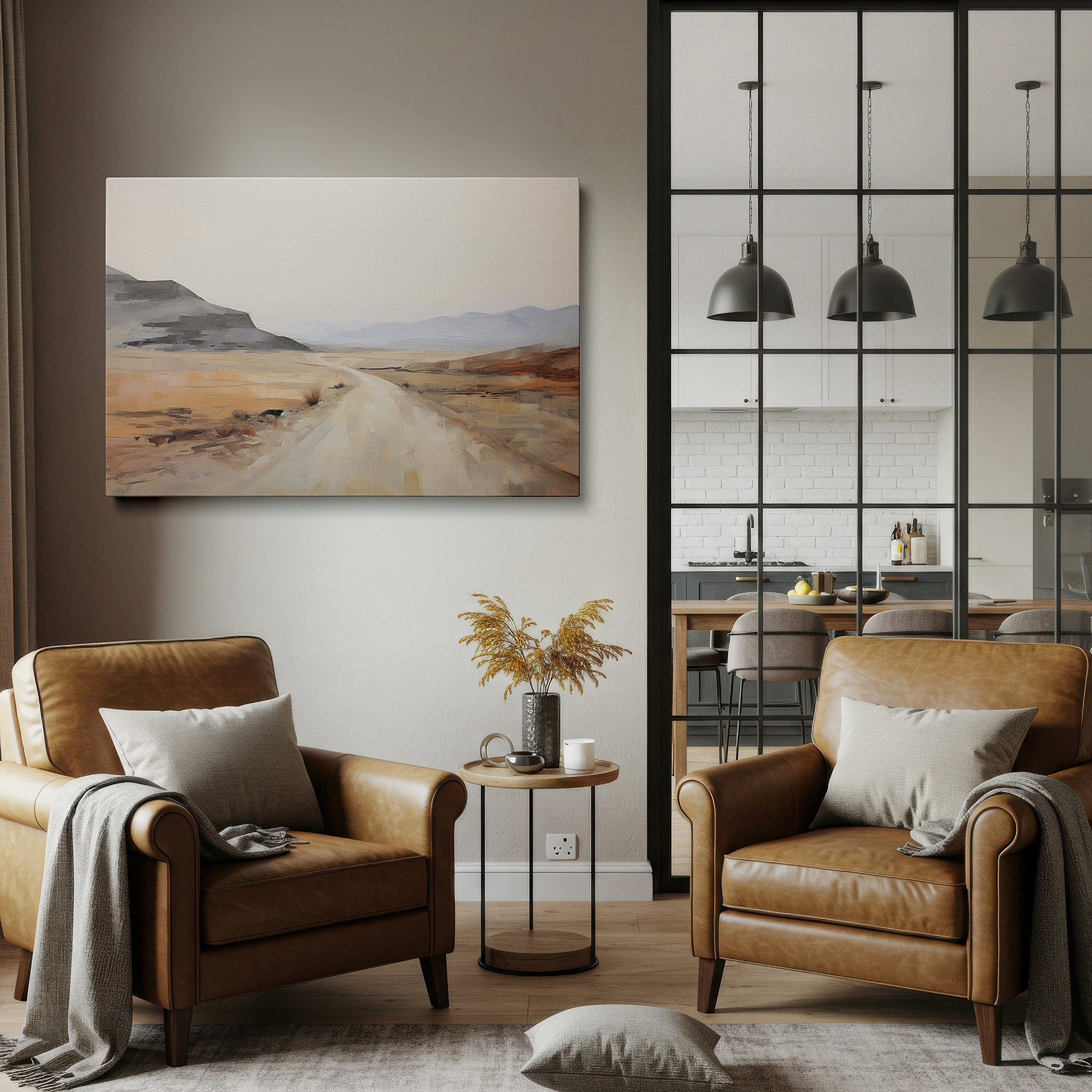 Available in 30×20 cm — a subtle addition to small personal spaces — solitary reflections in a tranquil landscape: large canvas wall art for office, bedroom, and living room decor