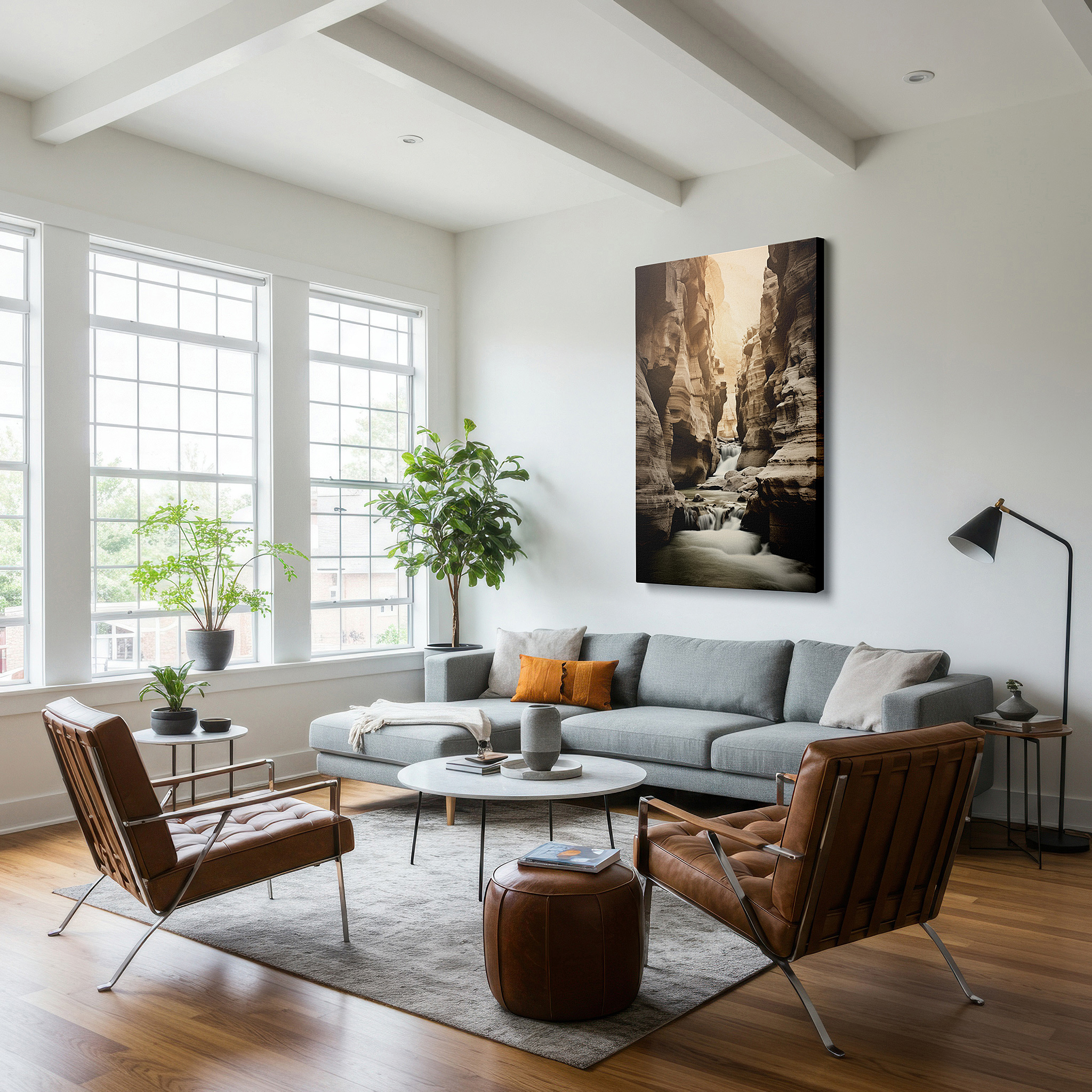 Bold and expansive at 90×60 cm — ideal for making a statement above large furniture — serene canyon waters carving through ancient rocks large wall art, canvas wall art, wall art decor, office wall art, bedroom wall art, living room wall art