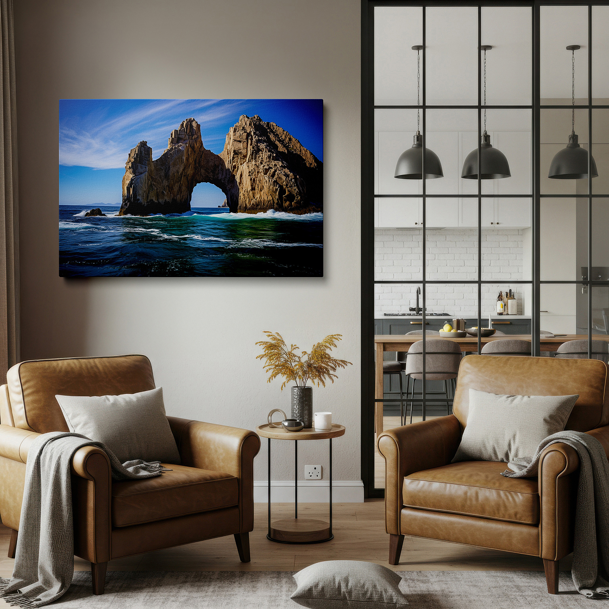 Perfectly sized at 45×30 cm for accenting shelves or narrow walls — land's end majestic sea arch - a tribute to the eternal beauty and strength of nature large wall art, canvas wall art, wall decor, office wall art