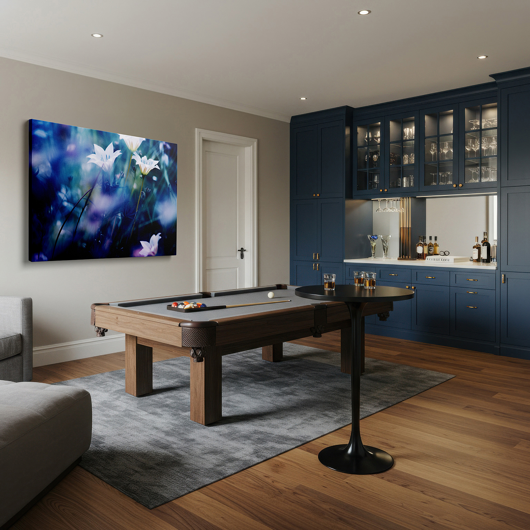 At 60×40 cm, this format fits effortlessly over dressers or benches — dreamlike ethereal garden with enchanted white flowers large wall art, canvas wall art, wall decor for office, bedroom, and living room