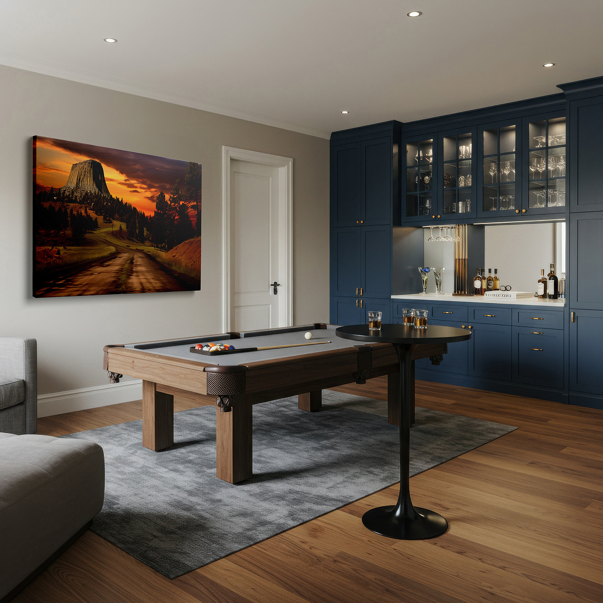 At 60×40 cm, this format fits effortlessly over dressers or benches — stunning rock formation and sunset sky large wall art, canvas wall art, wall decor for office, bedroom, and living room