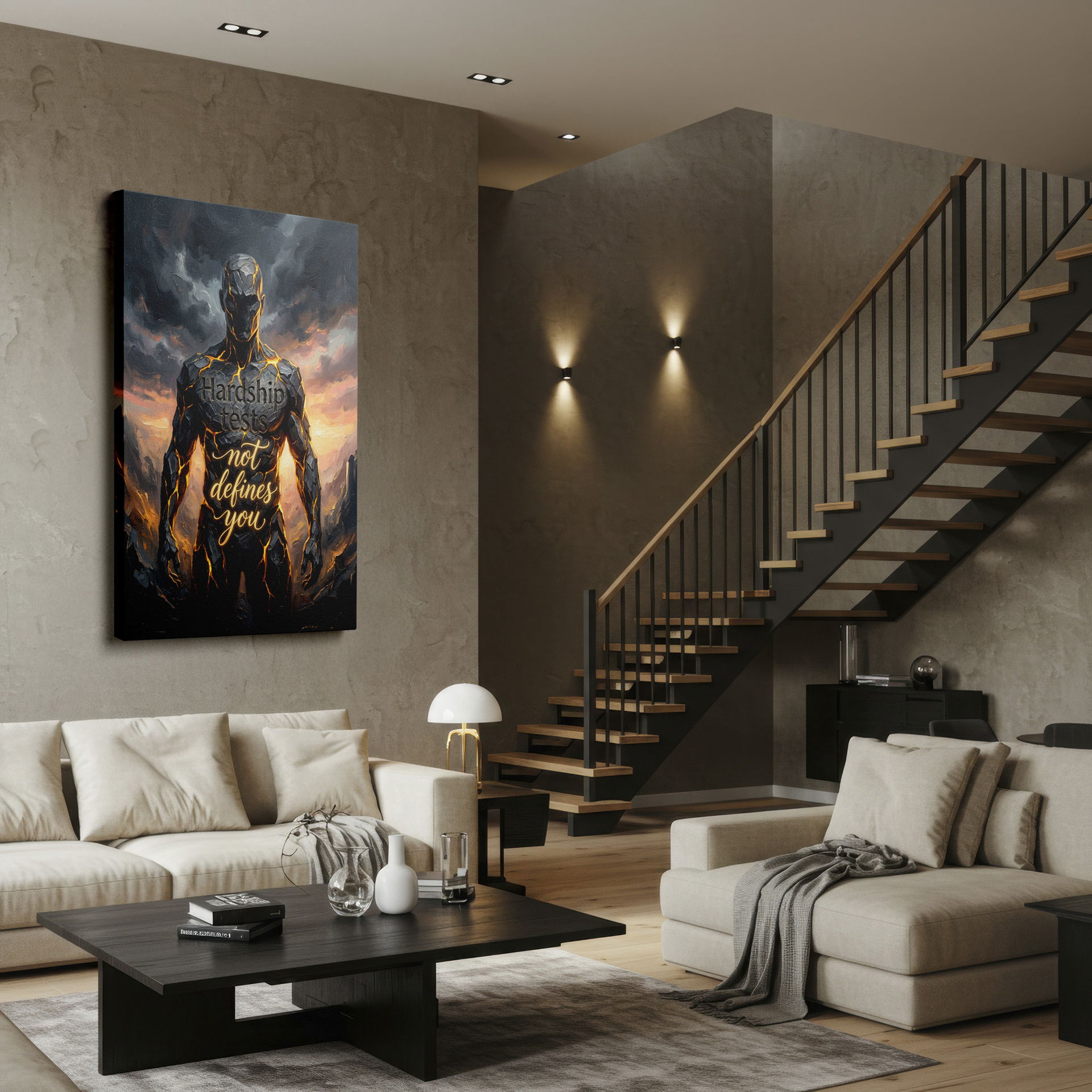 Add sophistication to your home with inspirational stone figure wall art; a perfect motivational accent.