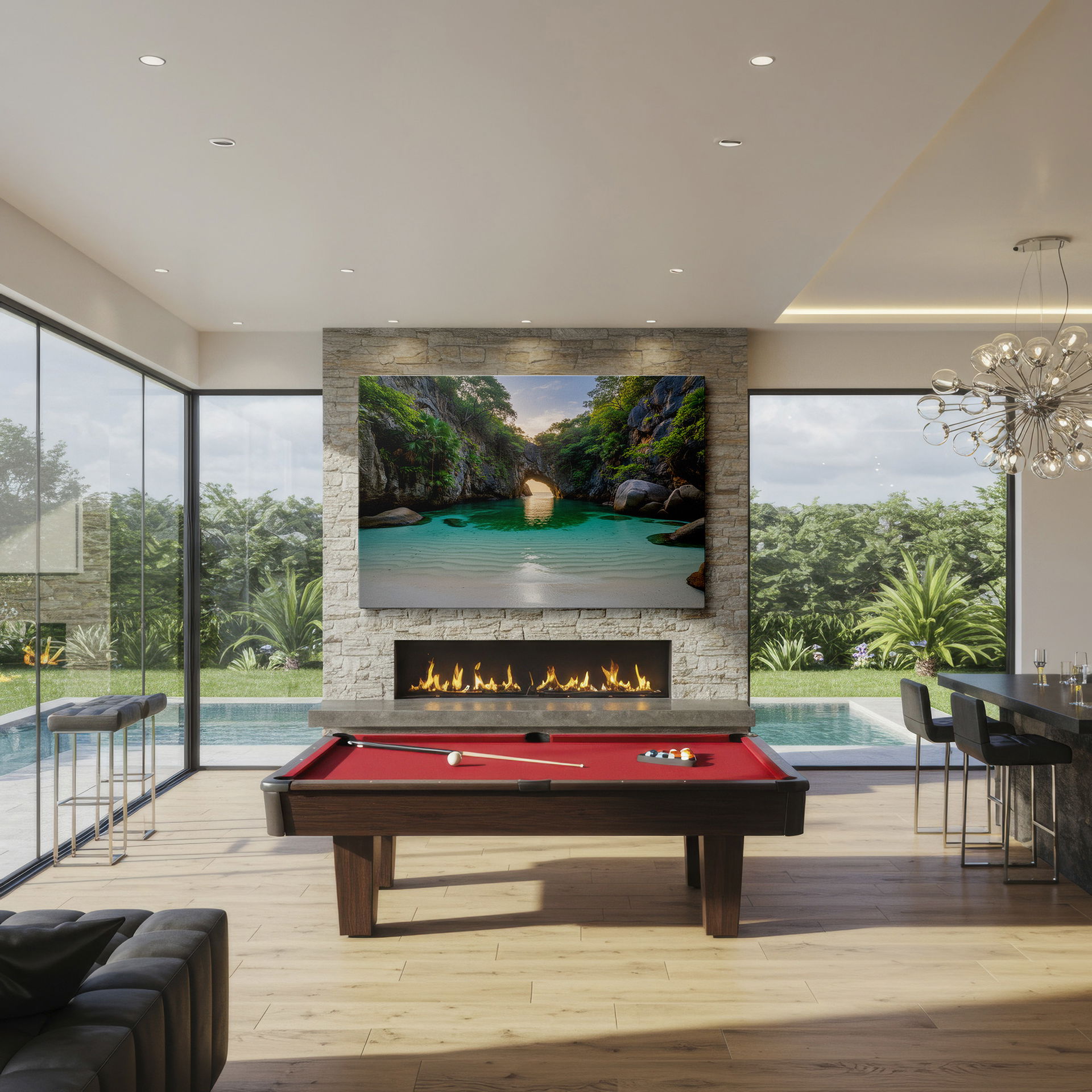 Add serenity to your space with this tropical beach wall art, showcasing nature's tranquility.