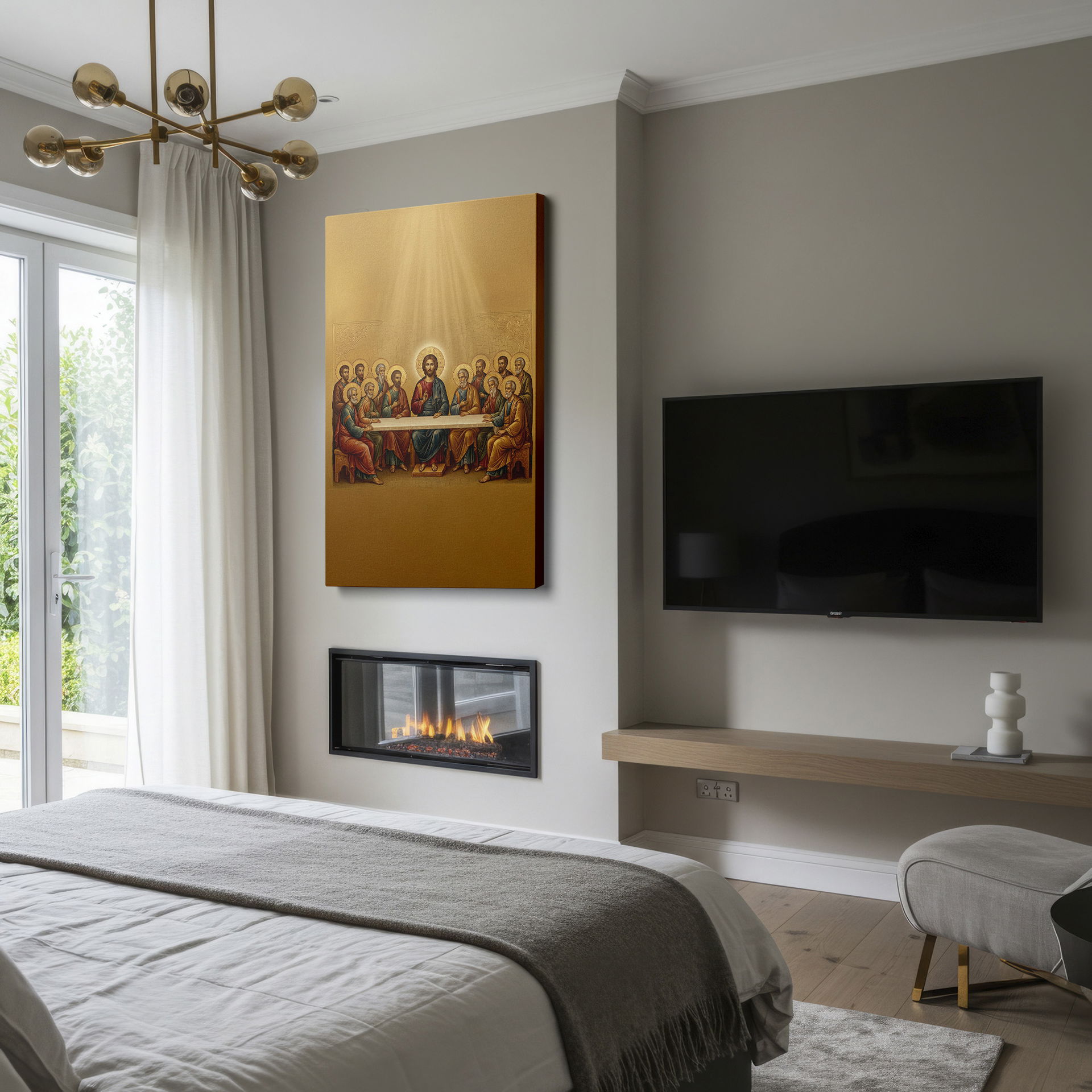 The Last Supper wall art is an inspiring piece showing Jesus with his followers.