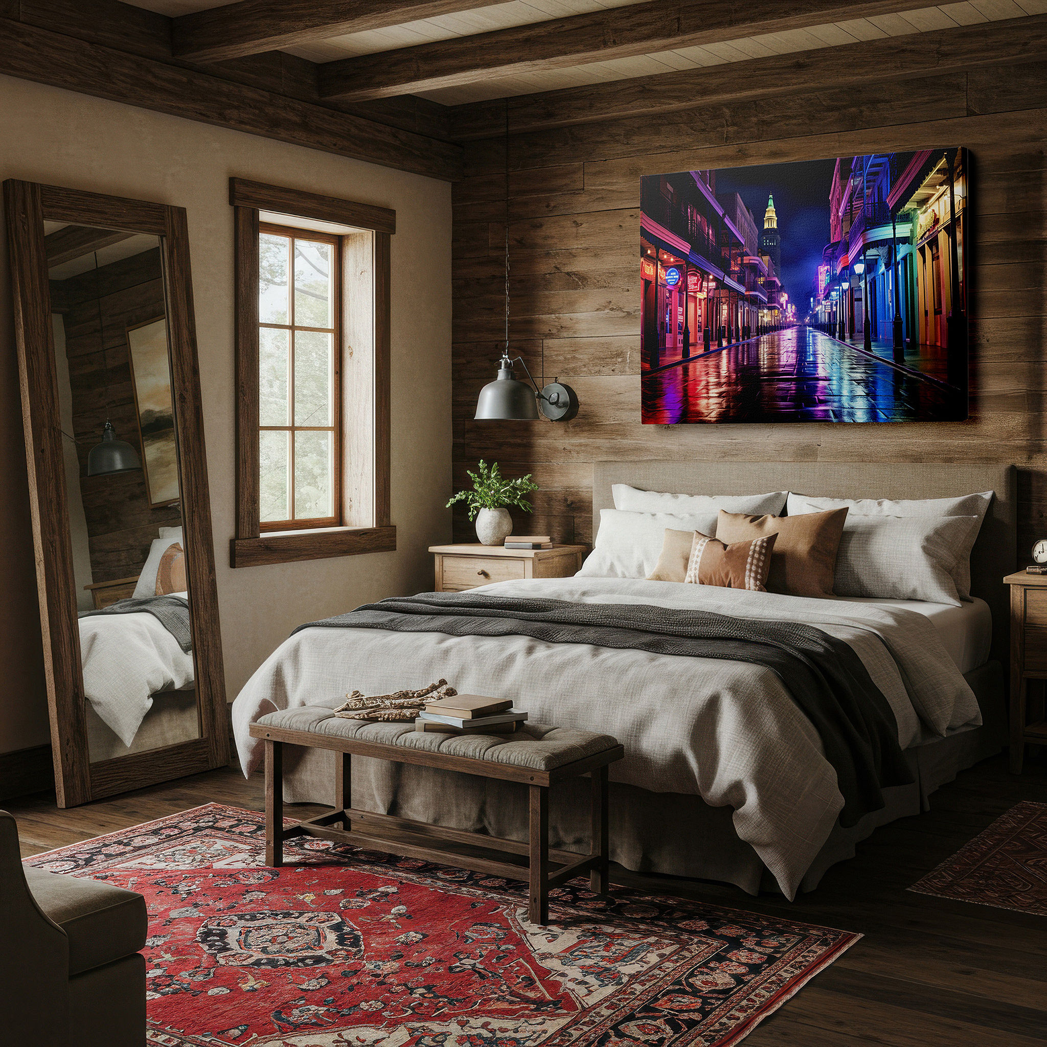 Available in 30×20 cm — a subtle addition to small personal spaces — urban nights neon glow - rain-slicked streets vibrant with city life large wall art, canvas wall art, wall decor for office and bedroom