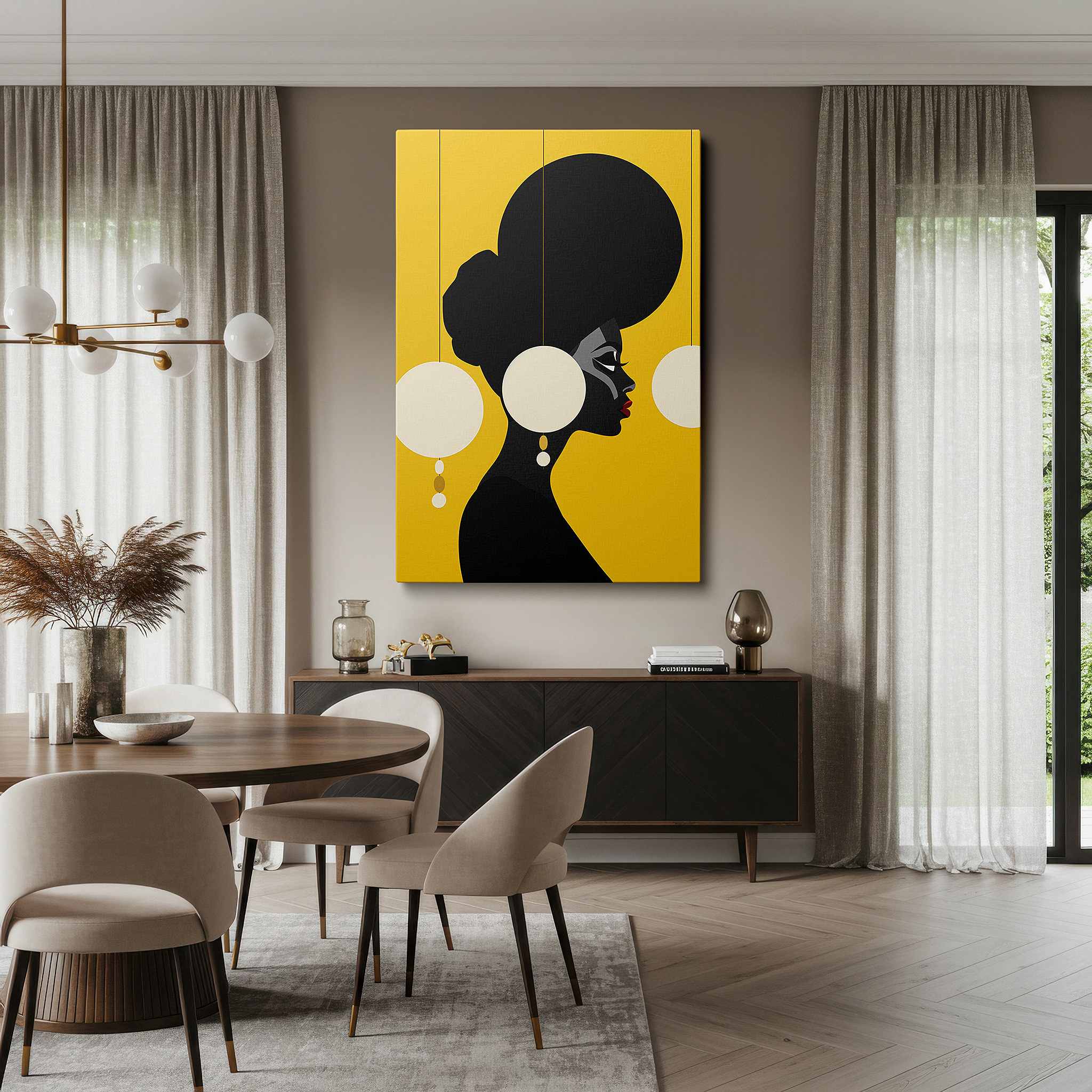 Bold and expansive at 90×60 cm — ideal for making a statement above large furniture — modern elegance blends with classic charm in a striking display of sophistication and style: large wall art, canvas wall art, wall decor, office wall art