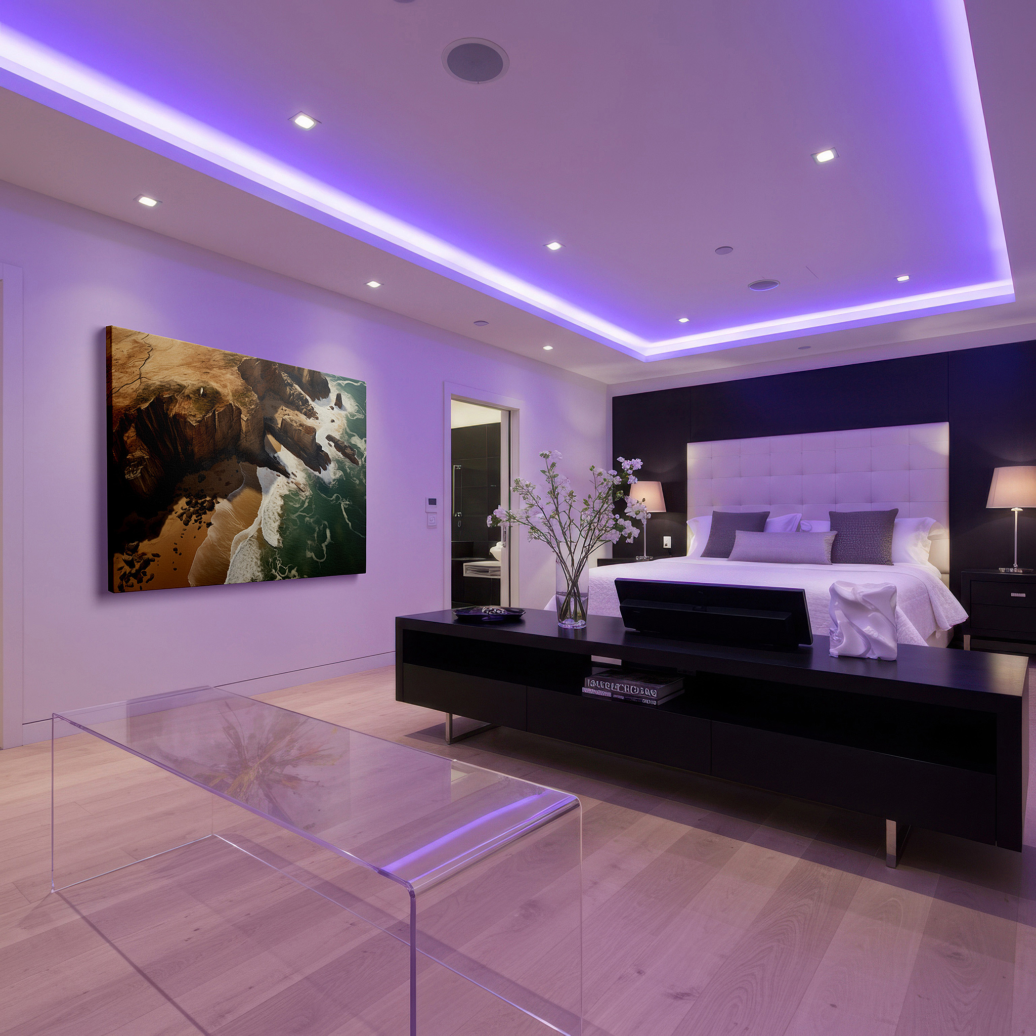 Bold and expansive at 90×60 cm — ideal for making a statement above large furniture — wall decor: stunning intersection of rugged cliffs and serene shores - experience nature's majestic contrasts with large canvas art for home and office