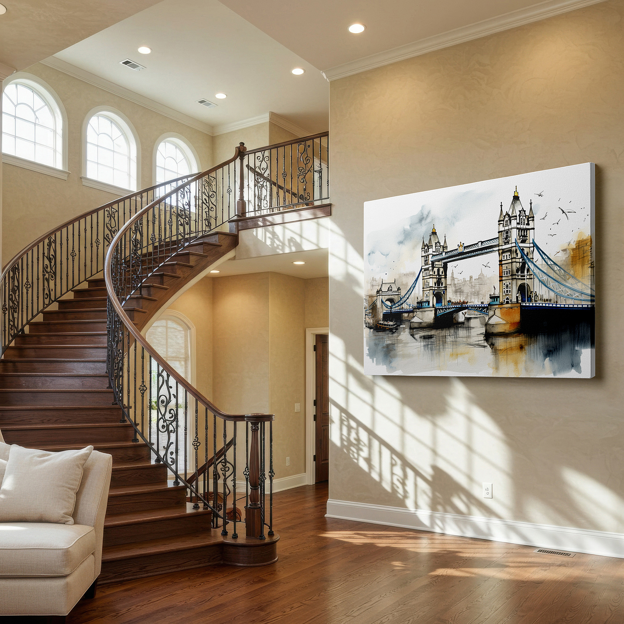 Perfectly sized at 45×30 cm for accenting shelves or narrow walls — tower bridge wall art for office: a victorian gothic masterpiece and a tribute to london's history - large canvas wall art decor