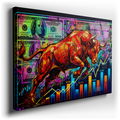 Financial Bull Market - Vibrant Canvas Wall Art