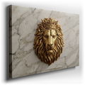 Golden Lion King - Regal Gold Canvas Wall Art