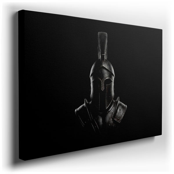 Spartan Helmet - Ancient Warrior Canvas Wall Art